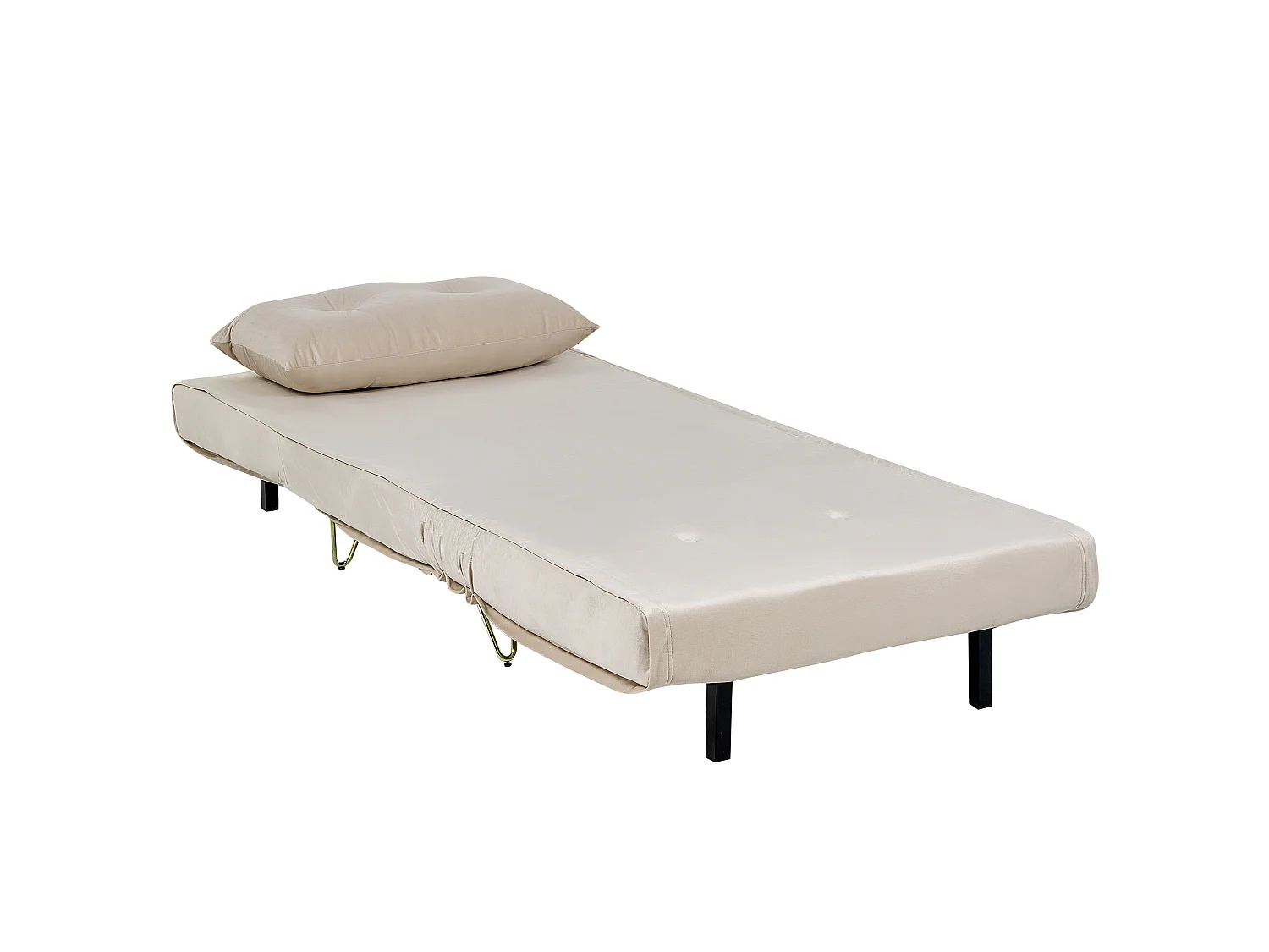 1-Sitzer Schlafsofa VESTFOLD Samtstoff Beige