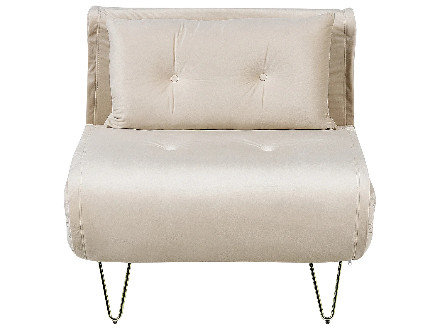 1-Sitzer Schlafsofa VESTFOLD Samtstoff Beige