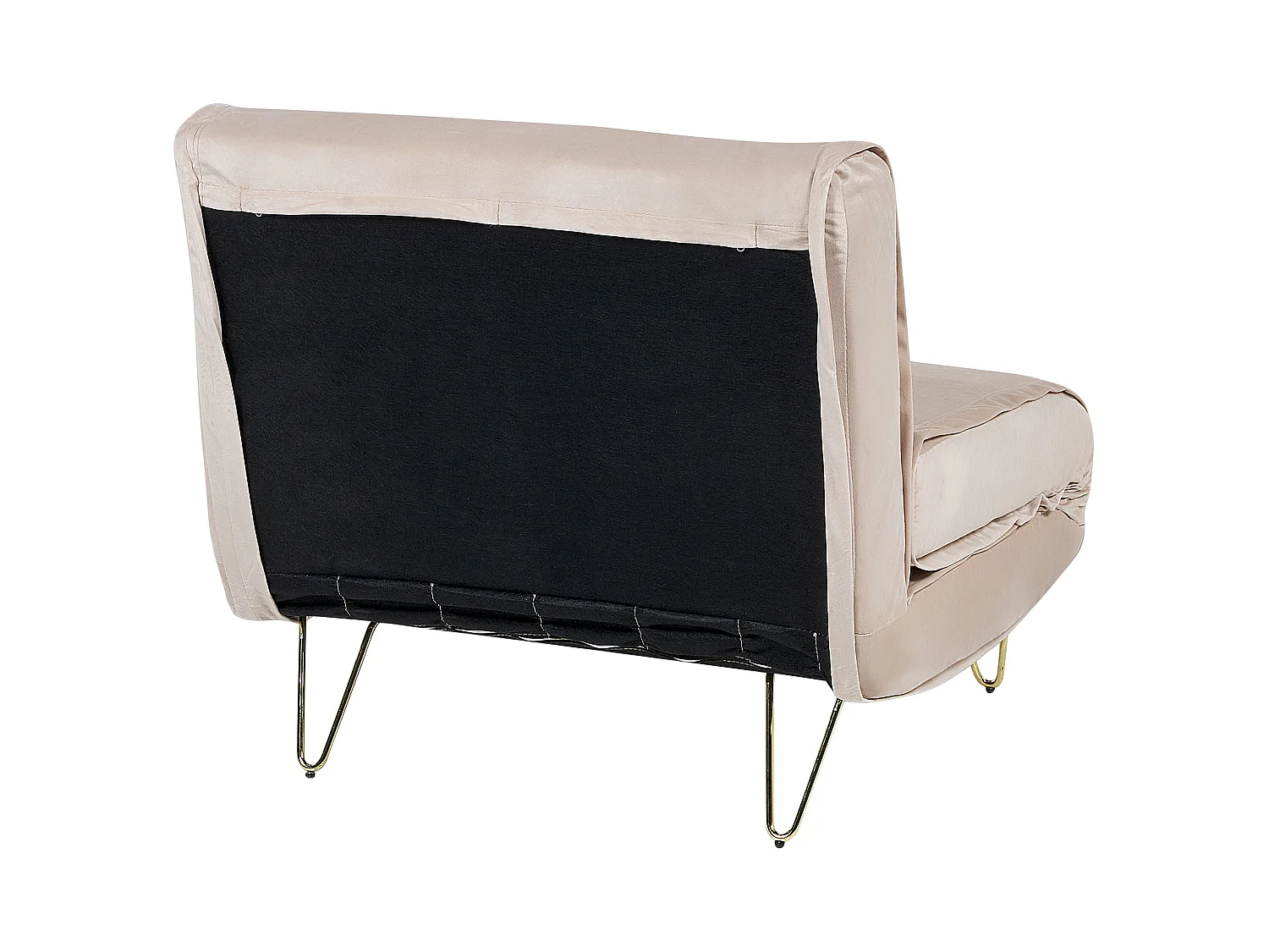 1-Sitzer Schlafsofa VESTFOLD Samtstoff Beige