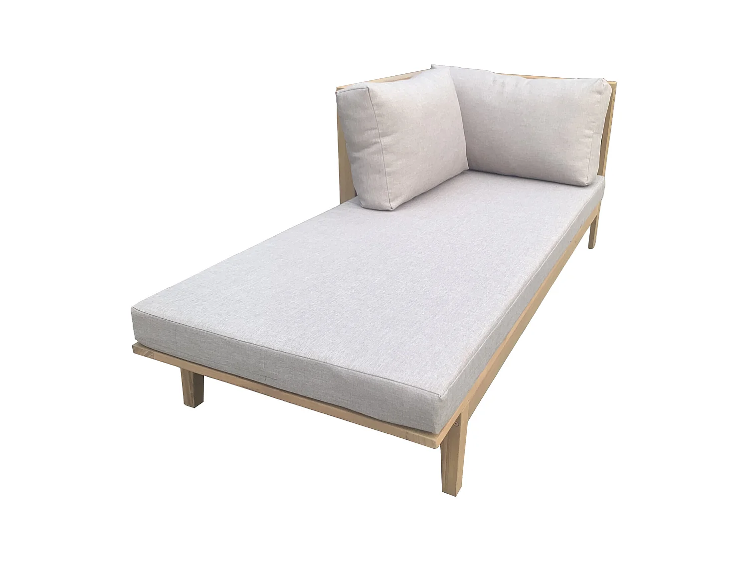 Gartenmöbel aus Akazienholz 4-Sitzer PANGKOR - Kissen Sand