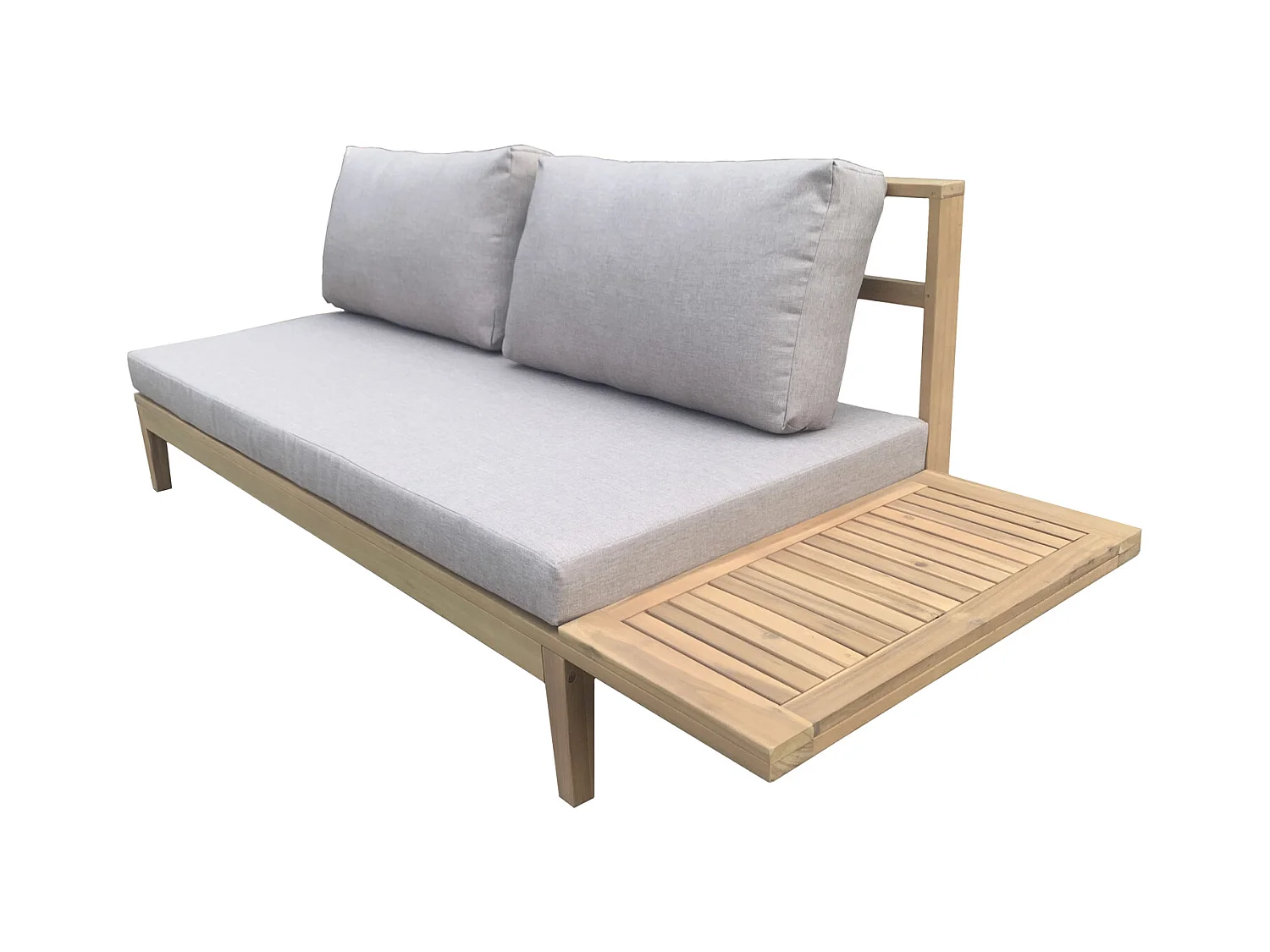 Gartenmöbel aus Akazienholz 4-Sitzer PANGKOR - Kissen Sand