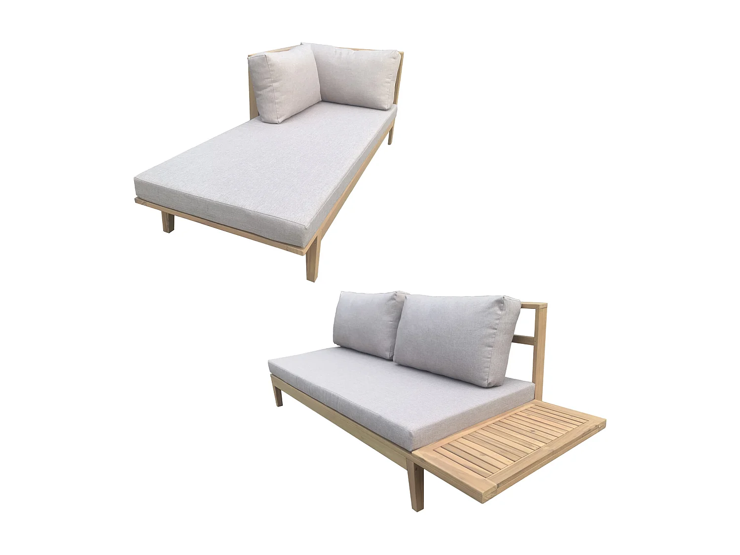 PANGKOR 4 posti in acacia - cuscini sabbia