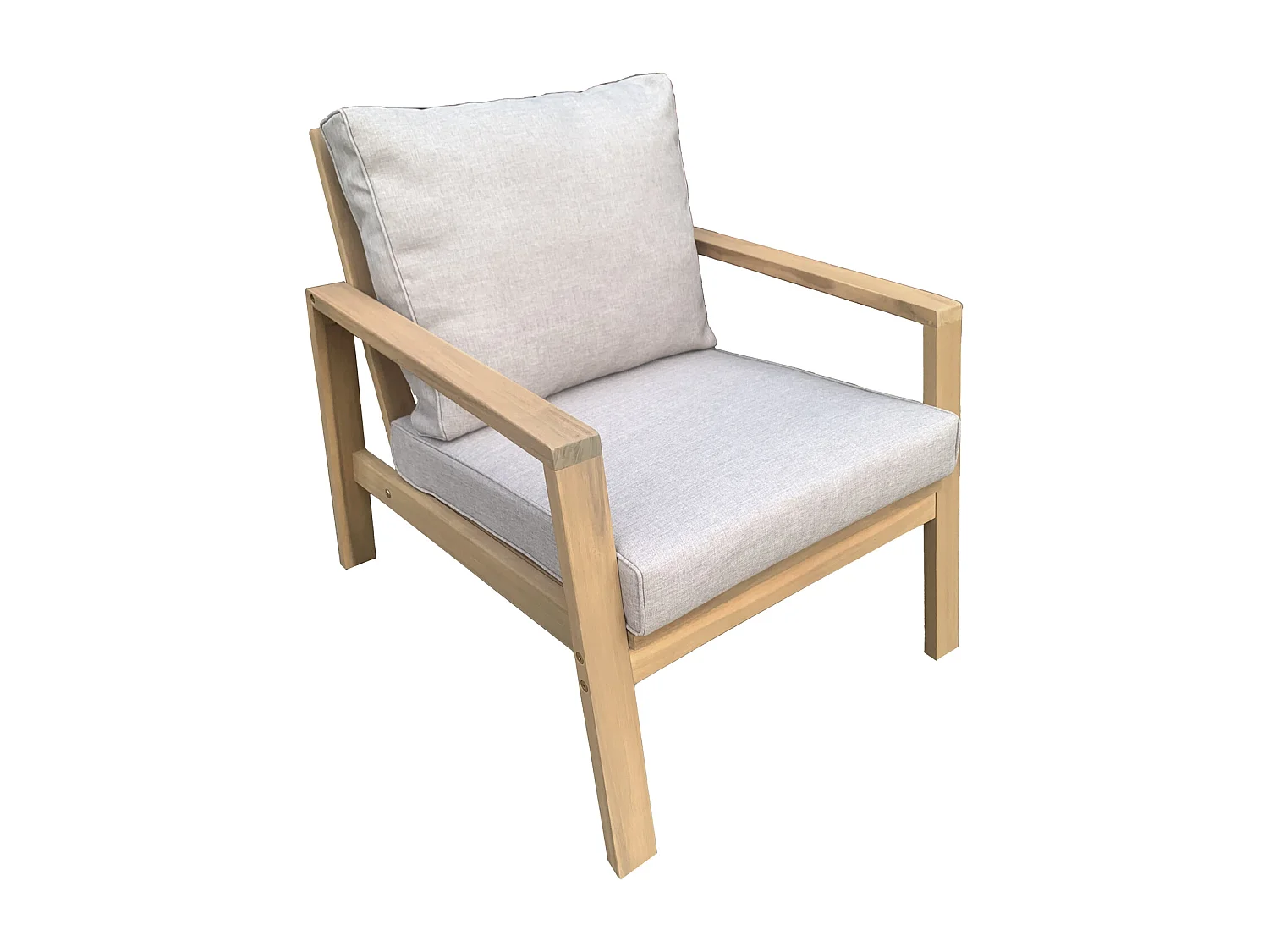 Conjunto de mobiliário de jardim Acacia GILI 4 lugares - almofadas de areia