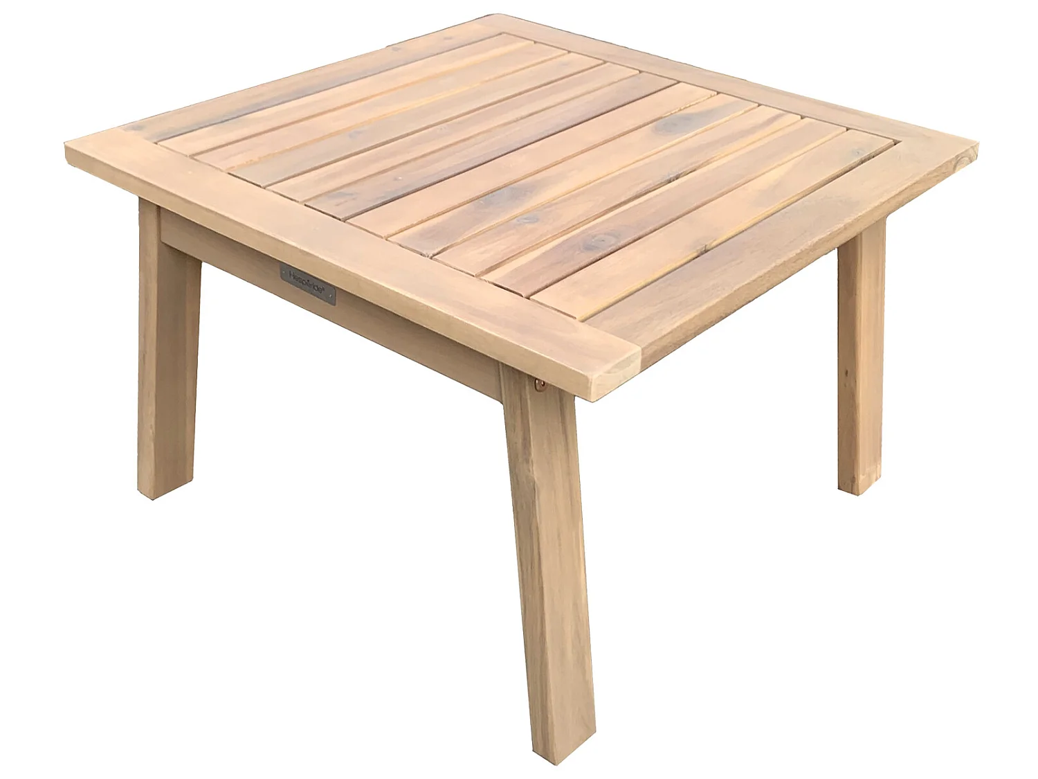 Salon de jardin en acacia 2 places GILI - coussins gris - HAPPY GARDEN