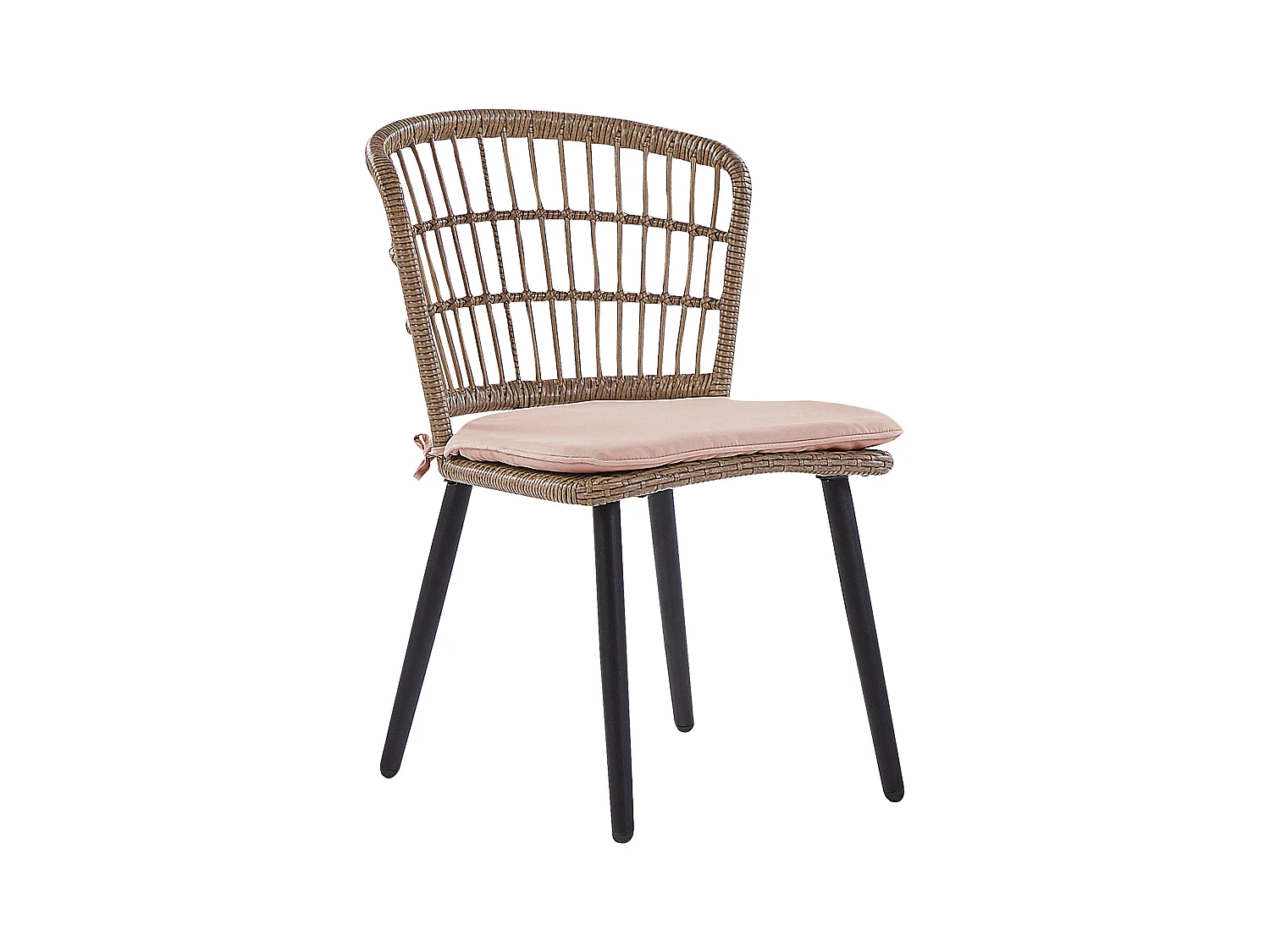 Set da pranzo da giardino 6 posti ALIANO con cuscini Rosa pastello