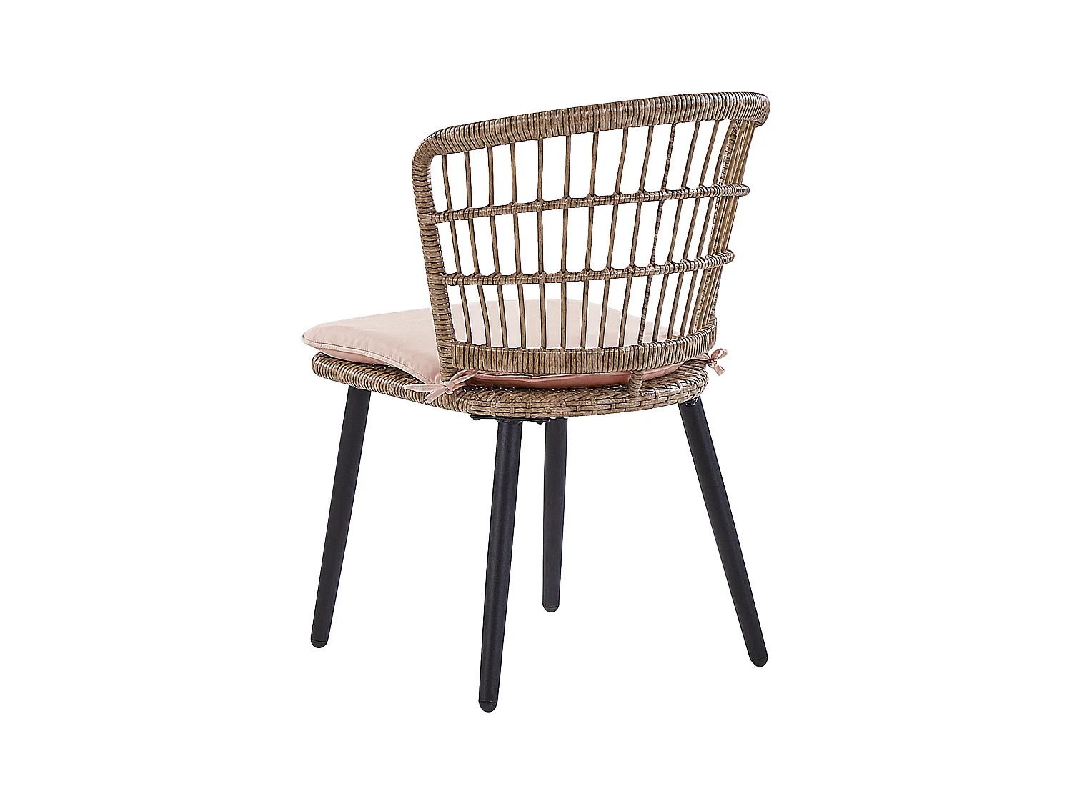 Set da pranzo da giardino 6 posti ALIANO con cuscini Rosa pastello