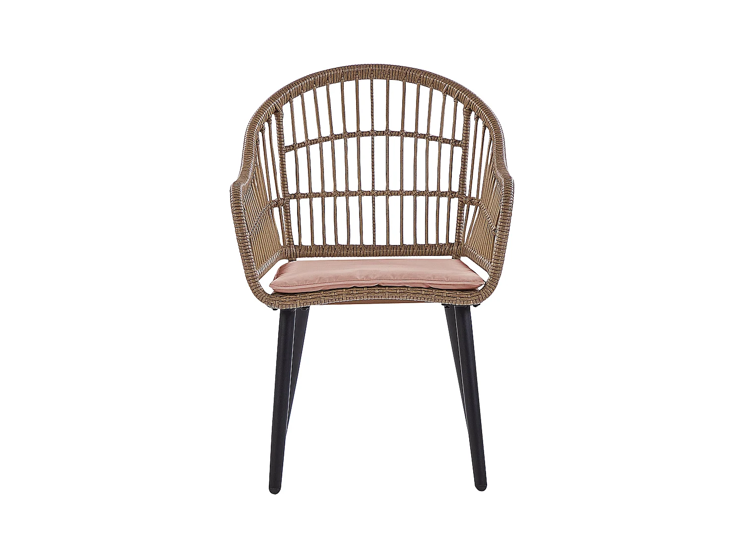 Set da pranzo da giardino 6 posti ALIANO con cuscini Rosa pastello