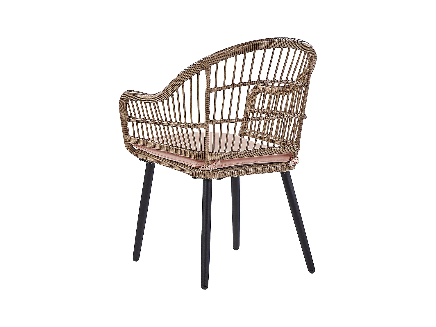 Set da pranzo da giardino 6 posti ALIANO con cuscini Rosa pastello