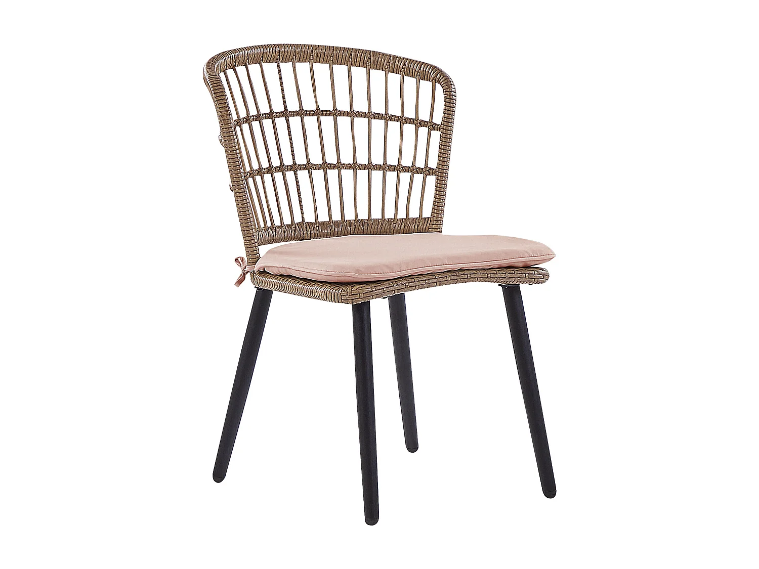 Salle à manger de jardin 6 places ALIANO avec coussins Rose pastel