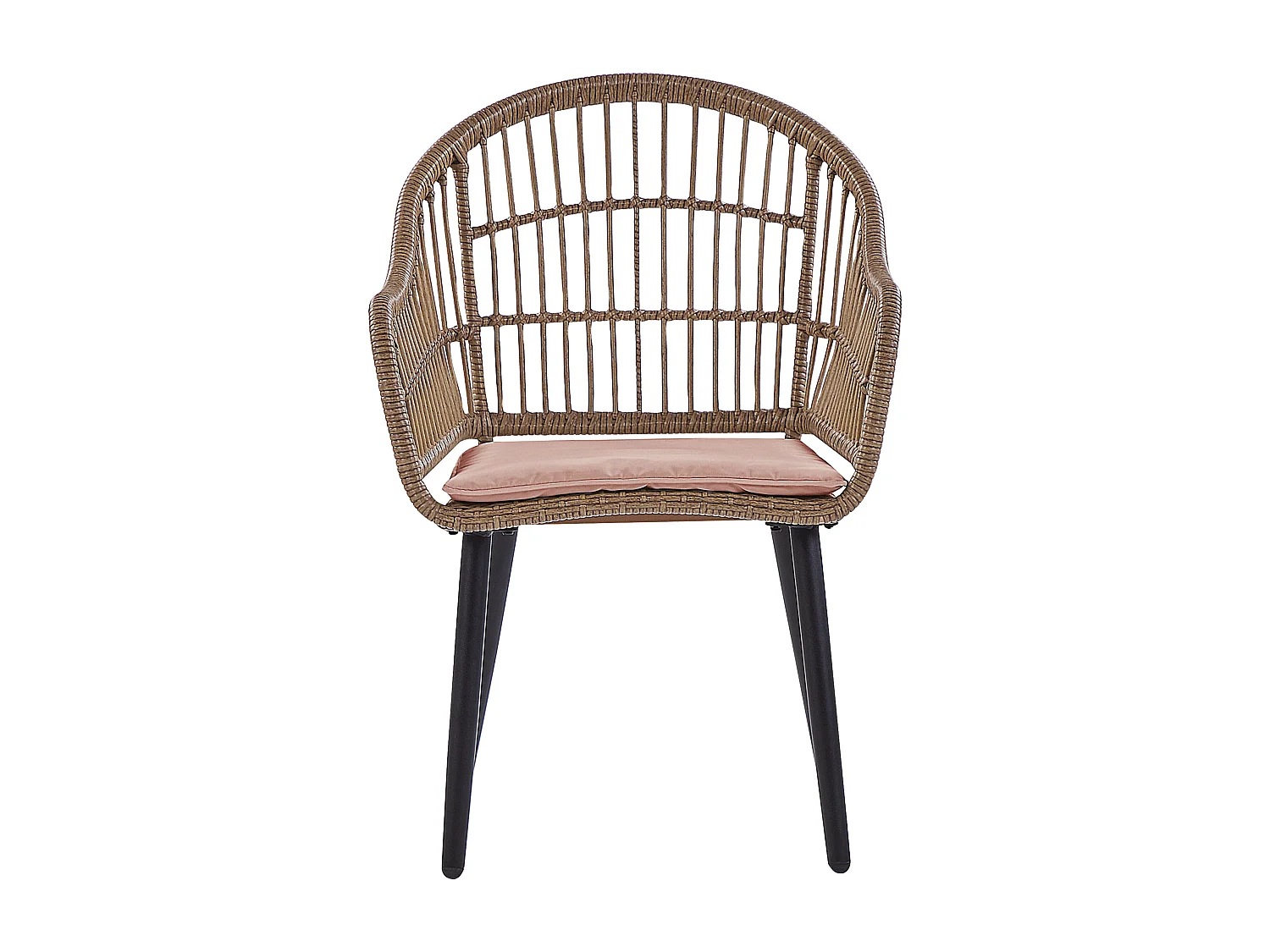 Salle à manger de jardin 6 places ALIANO avec coussins Rose pastel