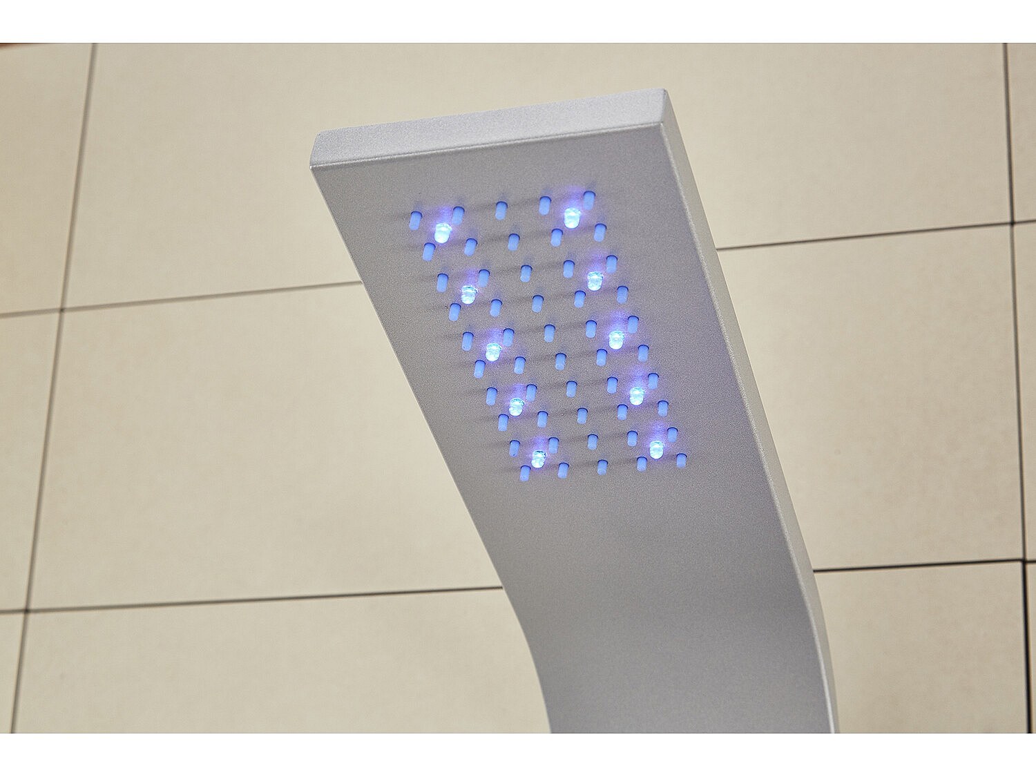 MIA Colonne de douche balnéo en INOX microjets massant et éclairage