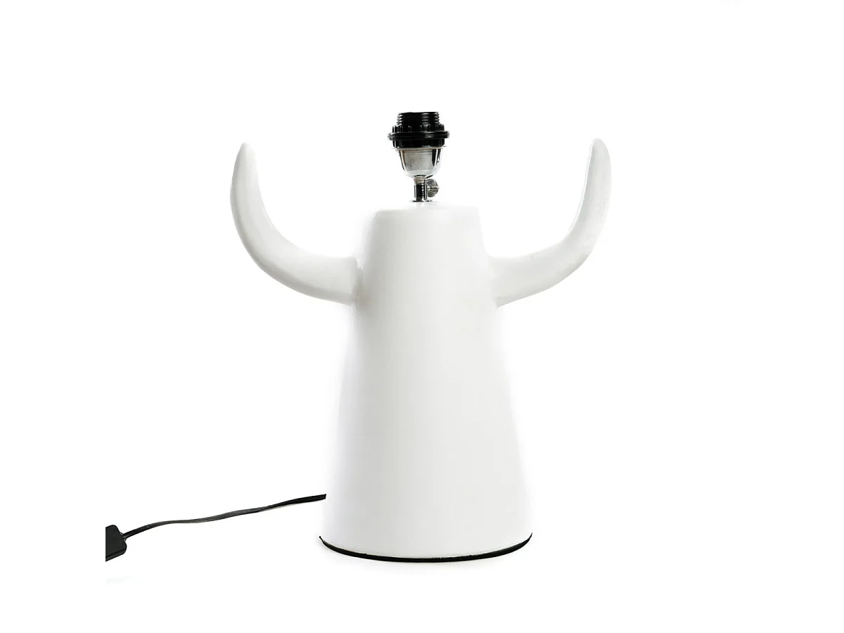 BILLY BOB - Lampe en terracotta blanche à cordes naturelles