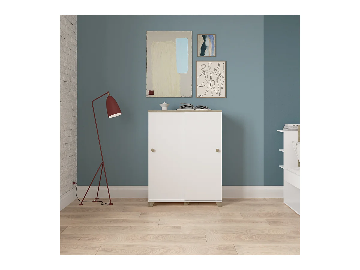 Mobile contenitore 2 porte scorrevoli L79,9 cm - IZZY