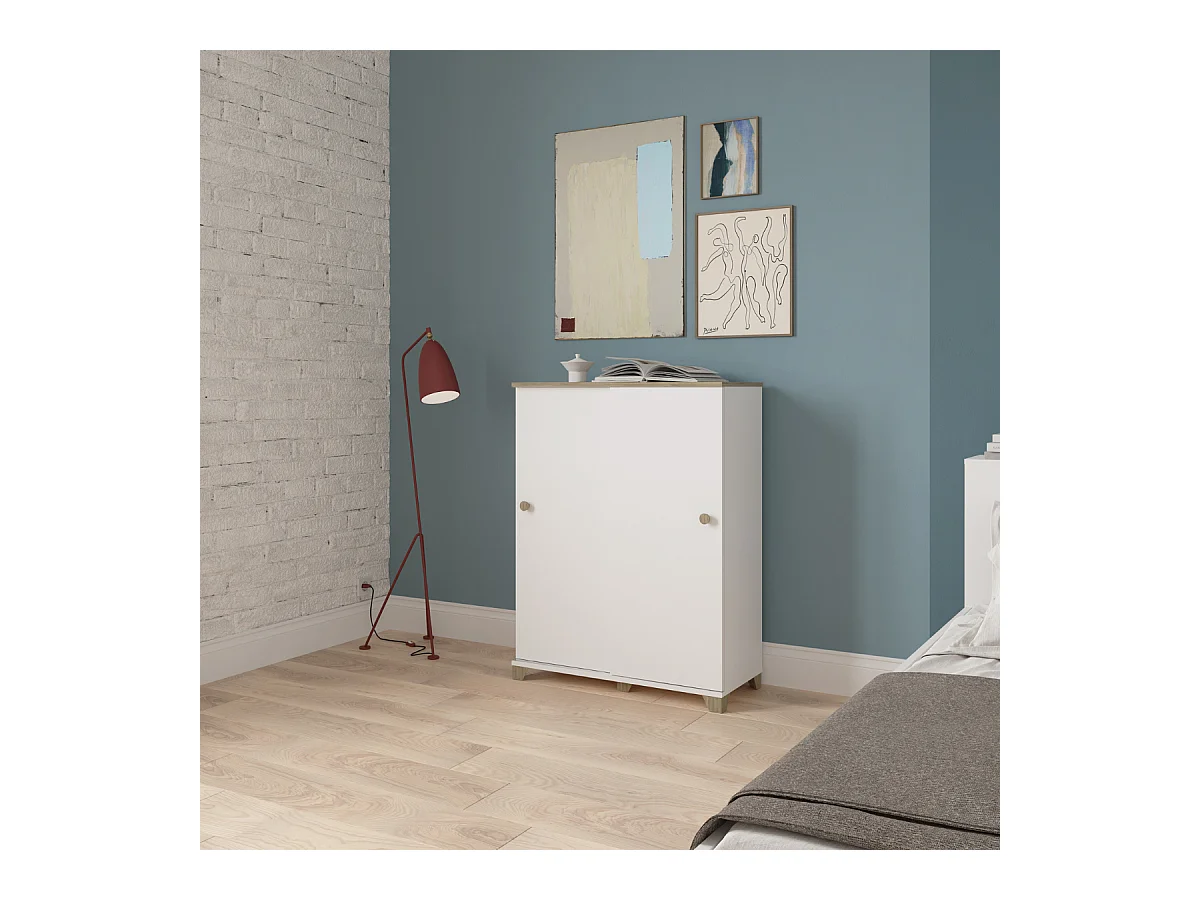 Mobile contenitore 2 porte scorrevoli L79,9 cm - IZZY