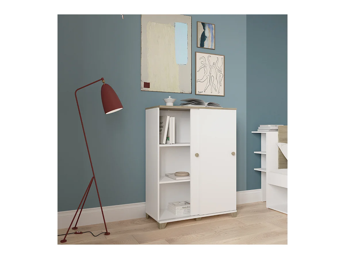 Mobile contenitore 2 porte scorrevoli L79,9 cm - IZZY