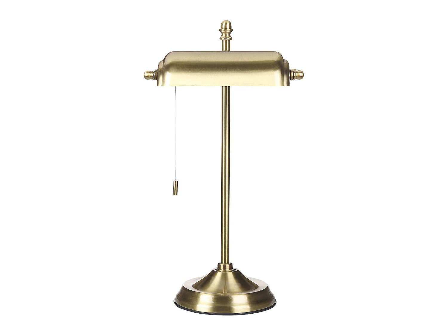 Tischlampe mit verstellbarem Lichtschalter Glasschirm Metallsockel Gold Maraval