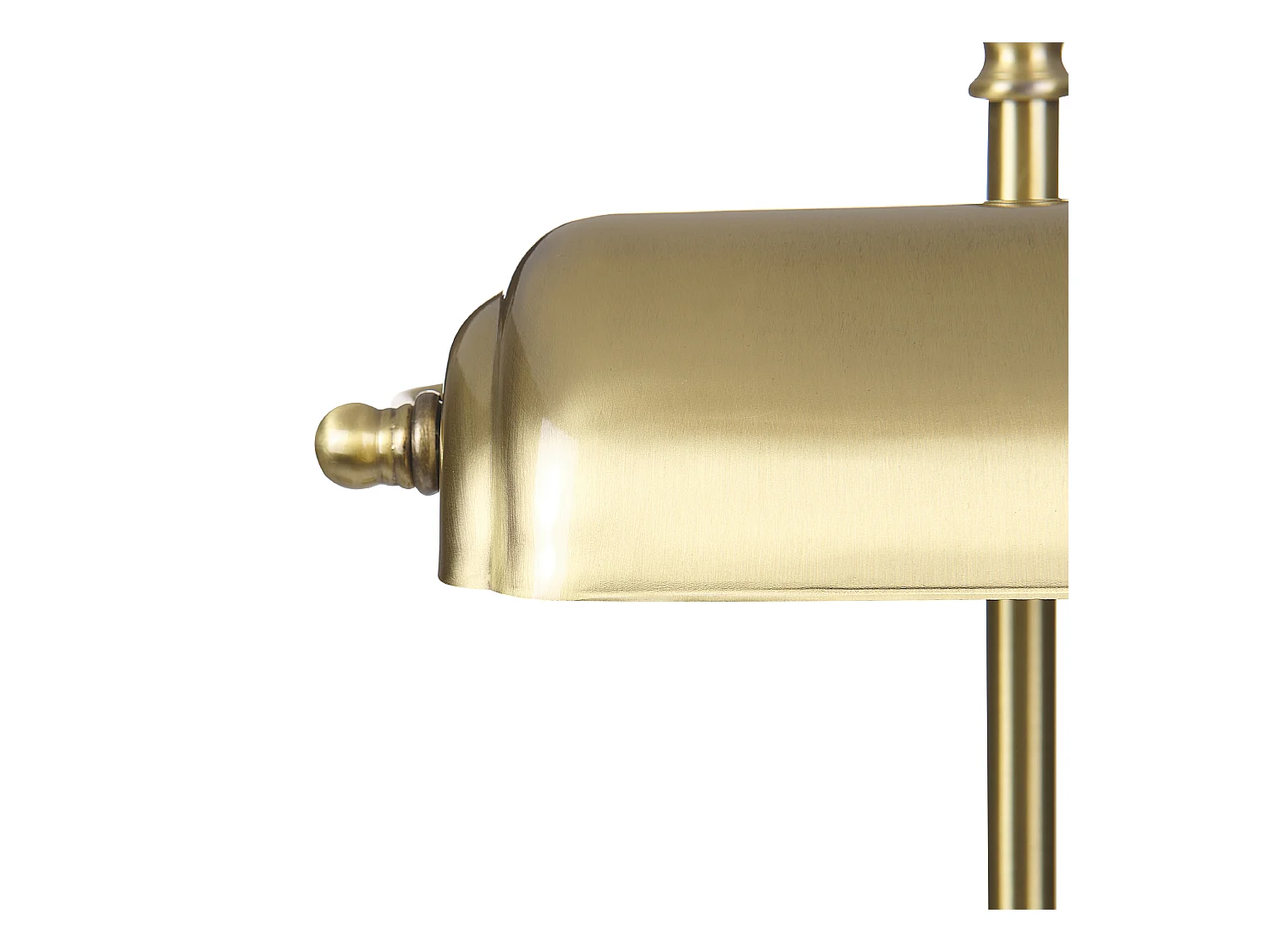 Tischlampe mit verstellbarem Lichtschalter Glasschirm Metallsockel Gold Maraval