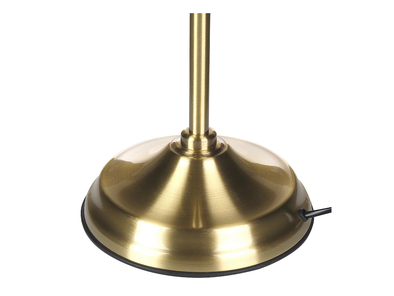 Tischlampe mit verstellbarem Lichtschalter Glasschirm Metallsockel Gold Maraval