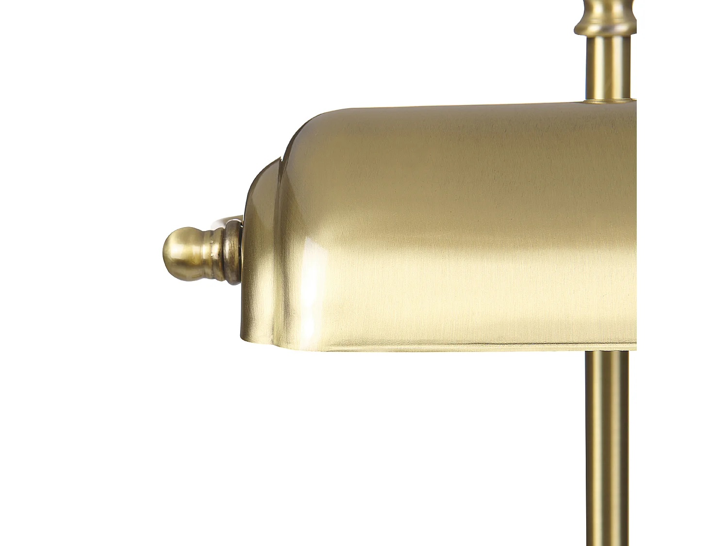 Tischlampe mit verstellbarem Lichtschalter Glasschirm Metallsockel Gold Maraval