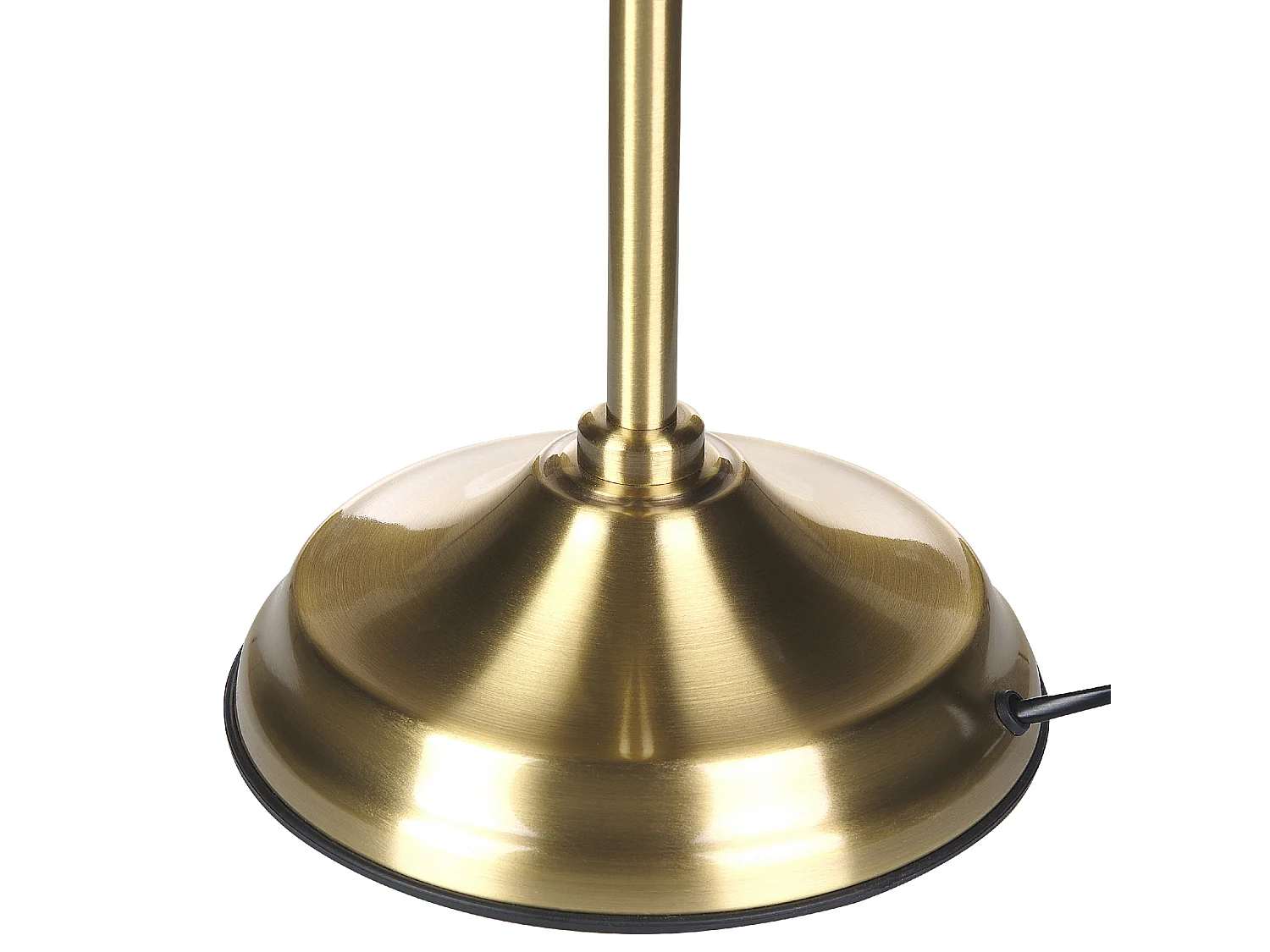 Tischlampe mit verstellbarem Lichtschalter Glasschirm Metallsockel Gold Maraval