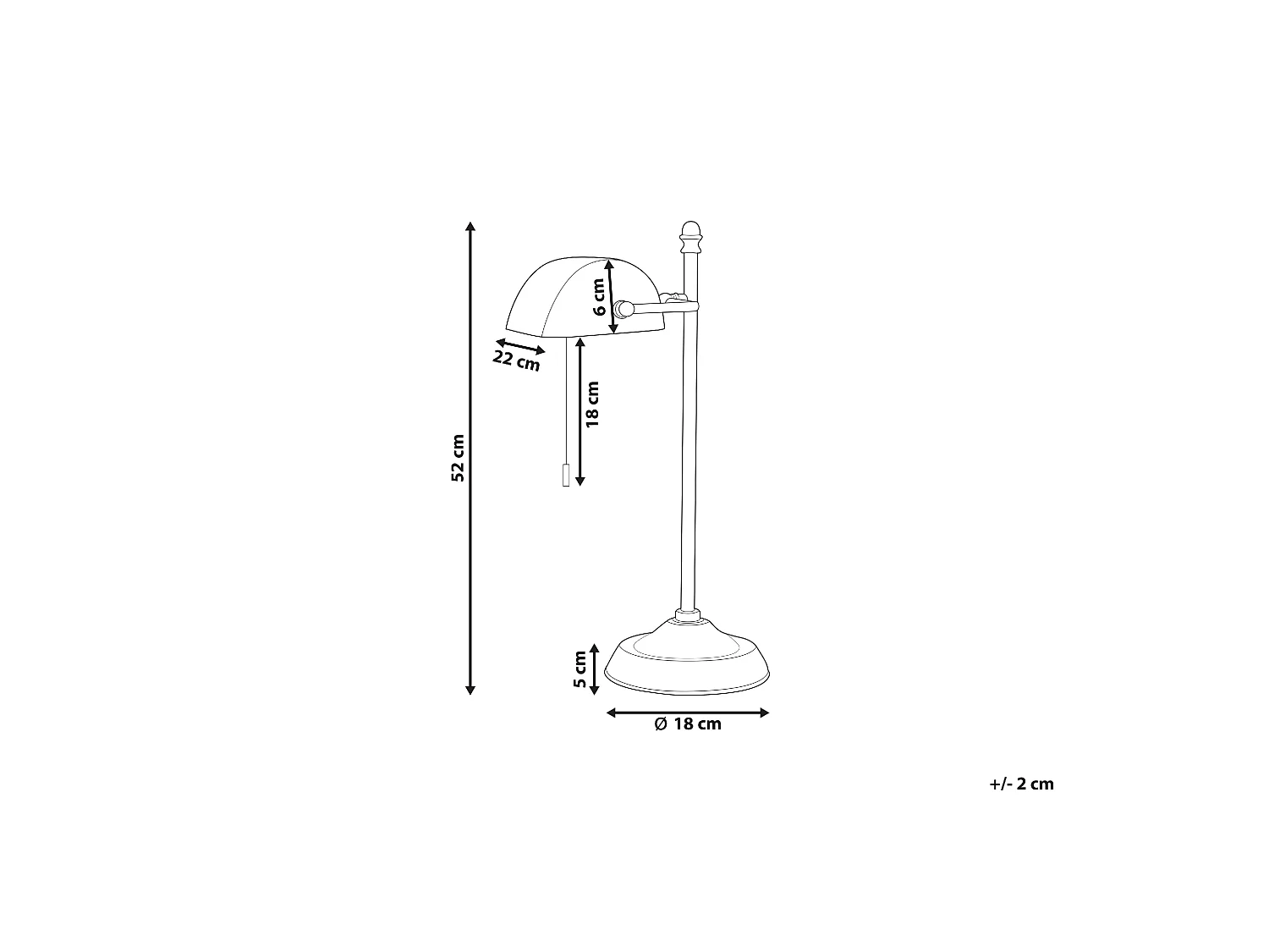 Bureaulamp MARAVAL Metaal Zwart/goud