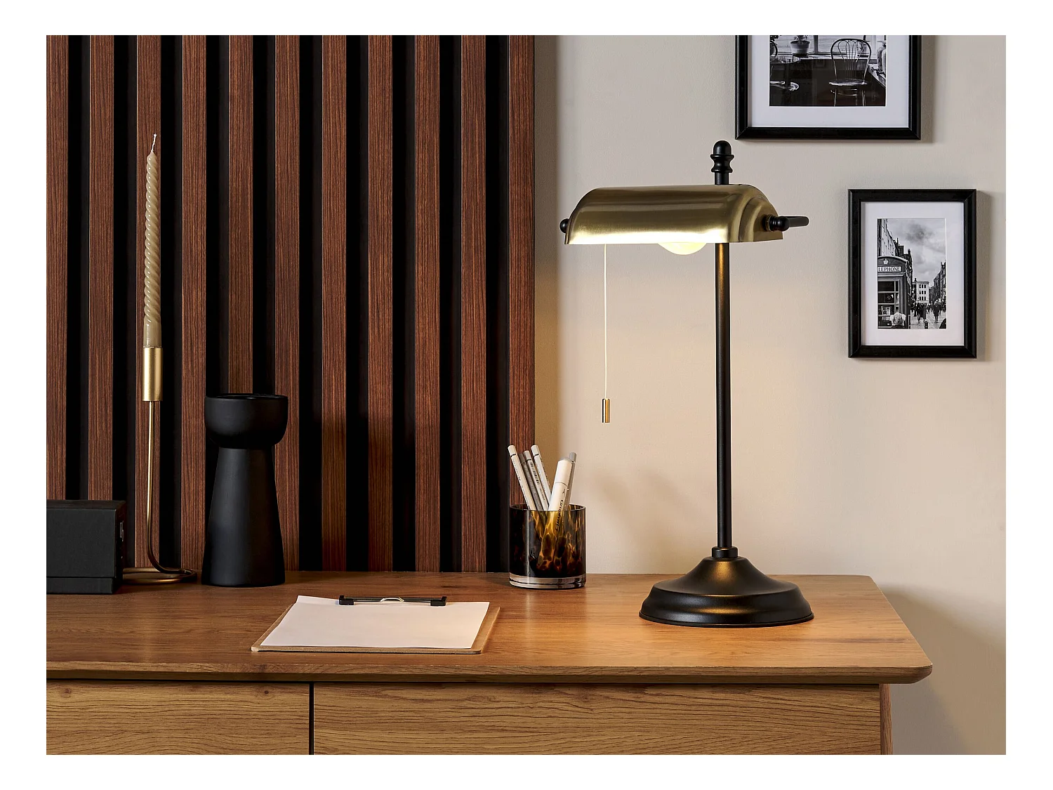 Lampe de bureau MARAVAL Métal Noir/doré