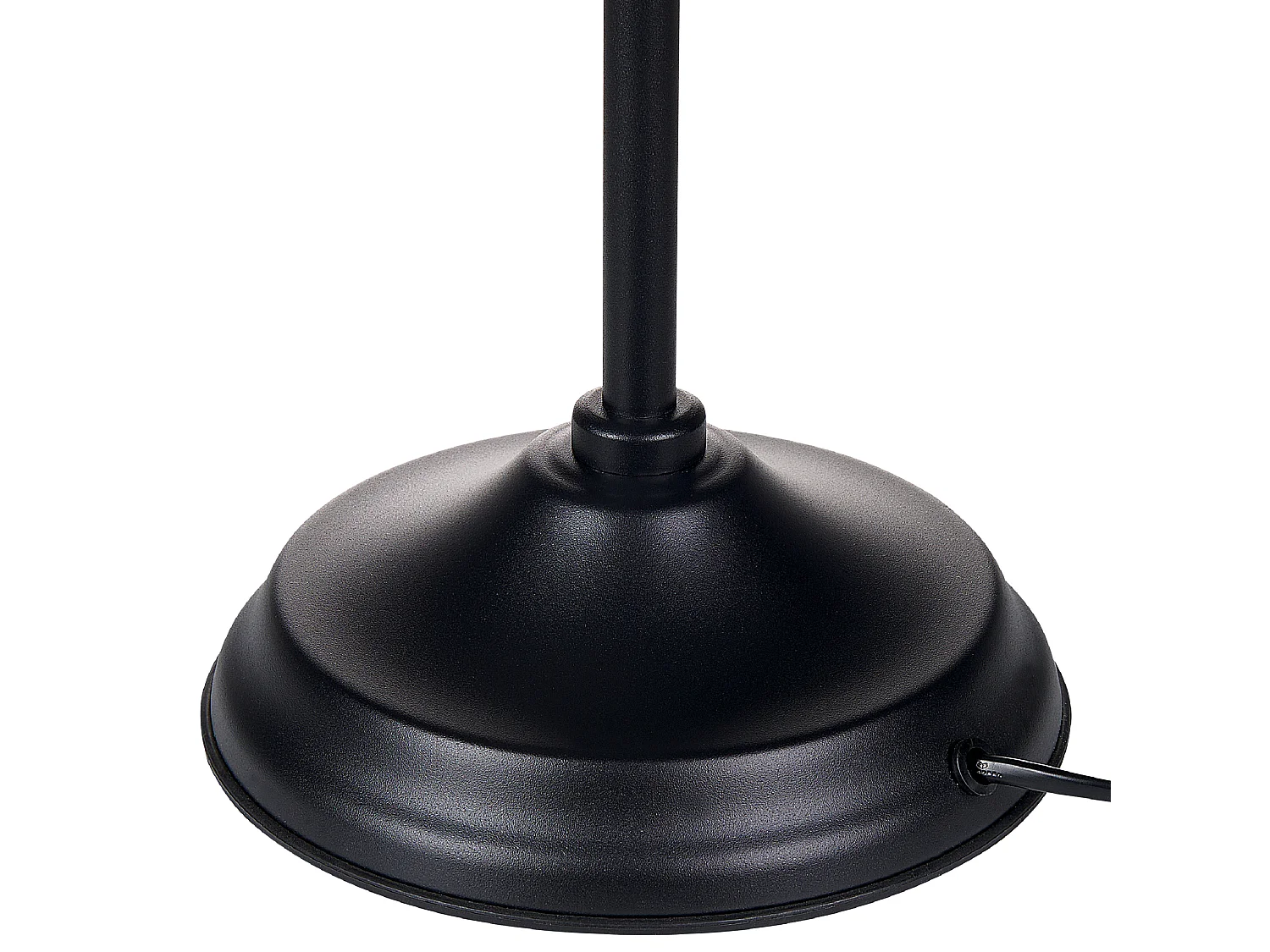 Tischlampe mit verstellbarem Lichtschalter Glasschirm Metallsockel Schwarz/Gold Maraval