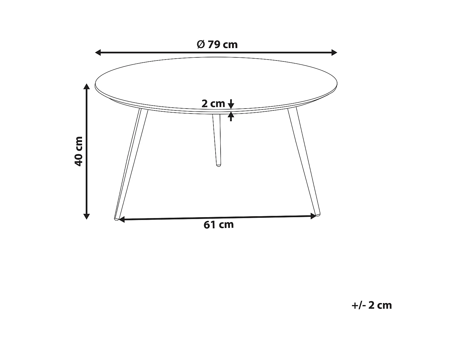 Salontafel EFFIE Grijs beton-effect