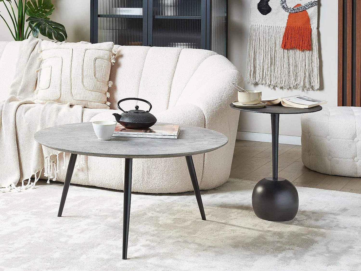 Table basse EFFIE Effet béton gris