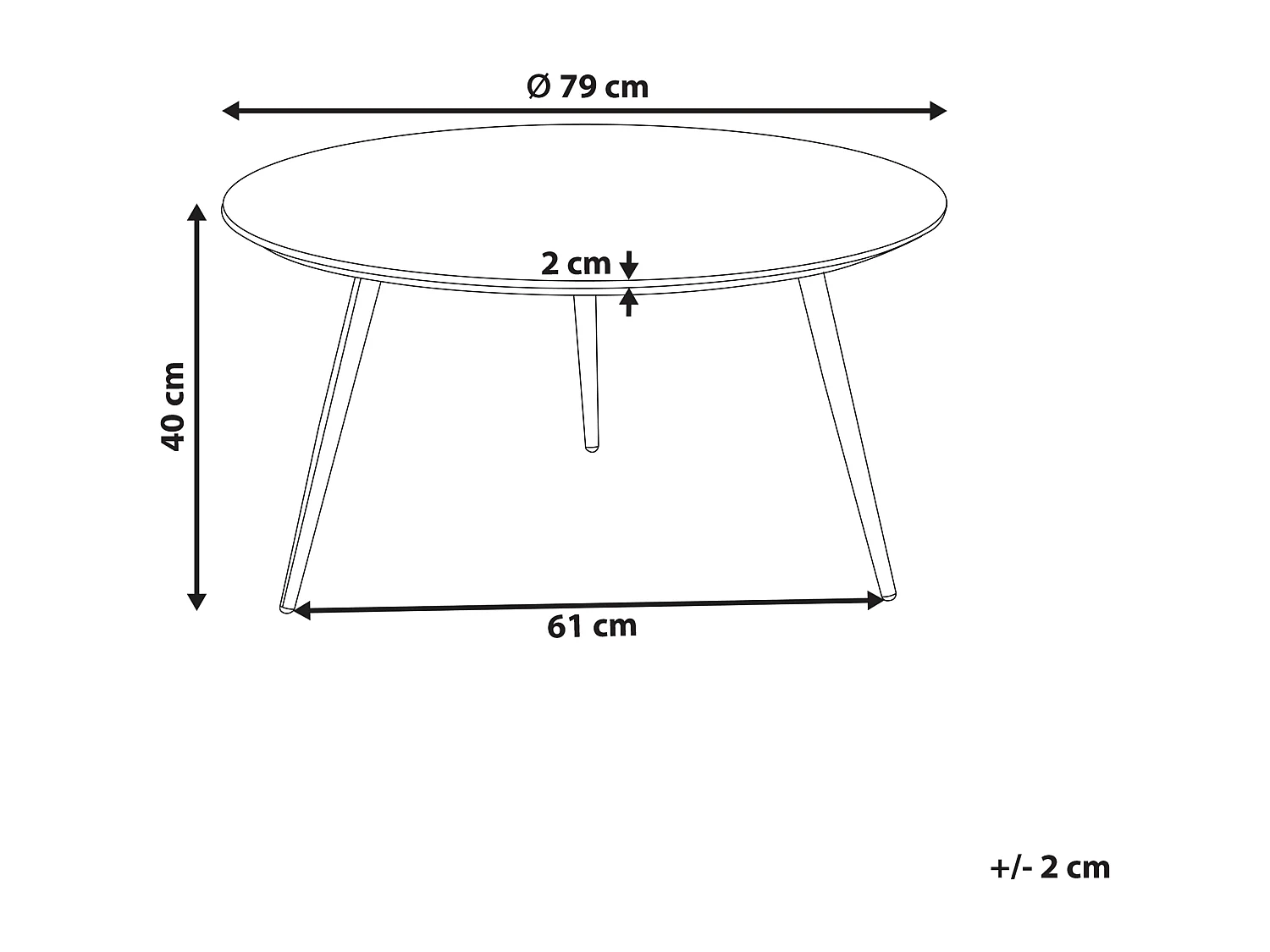 Table basse EFFIE Effet béton gris