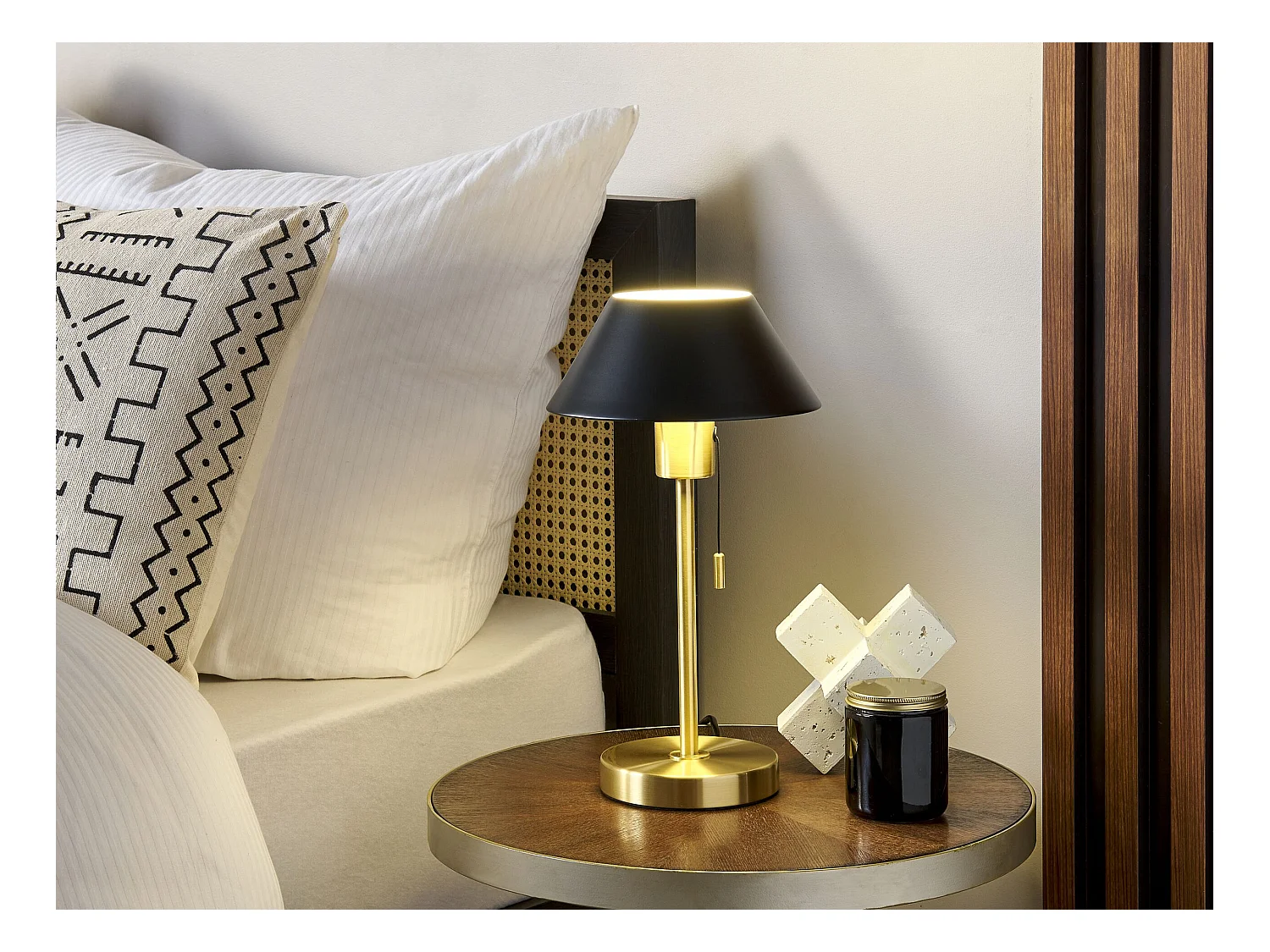 Lampe à poser CAPARO Métal Noir/doré