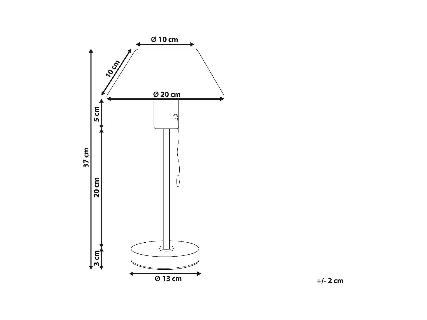 Lampe à poser CAPARO Métal Noir/doré
