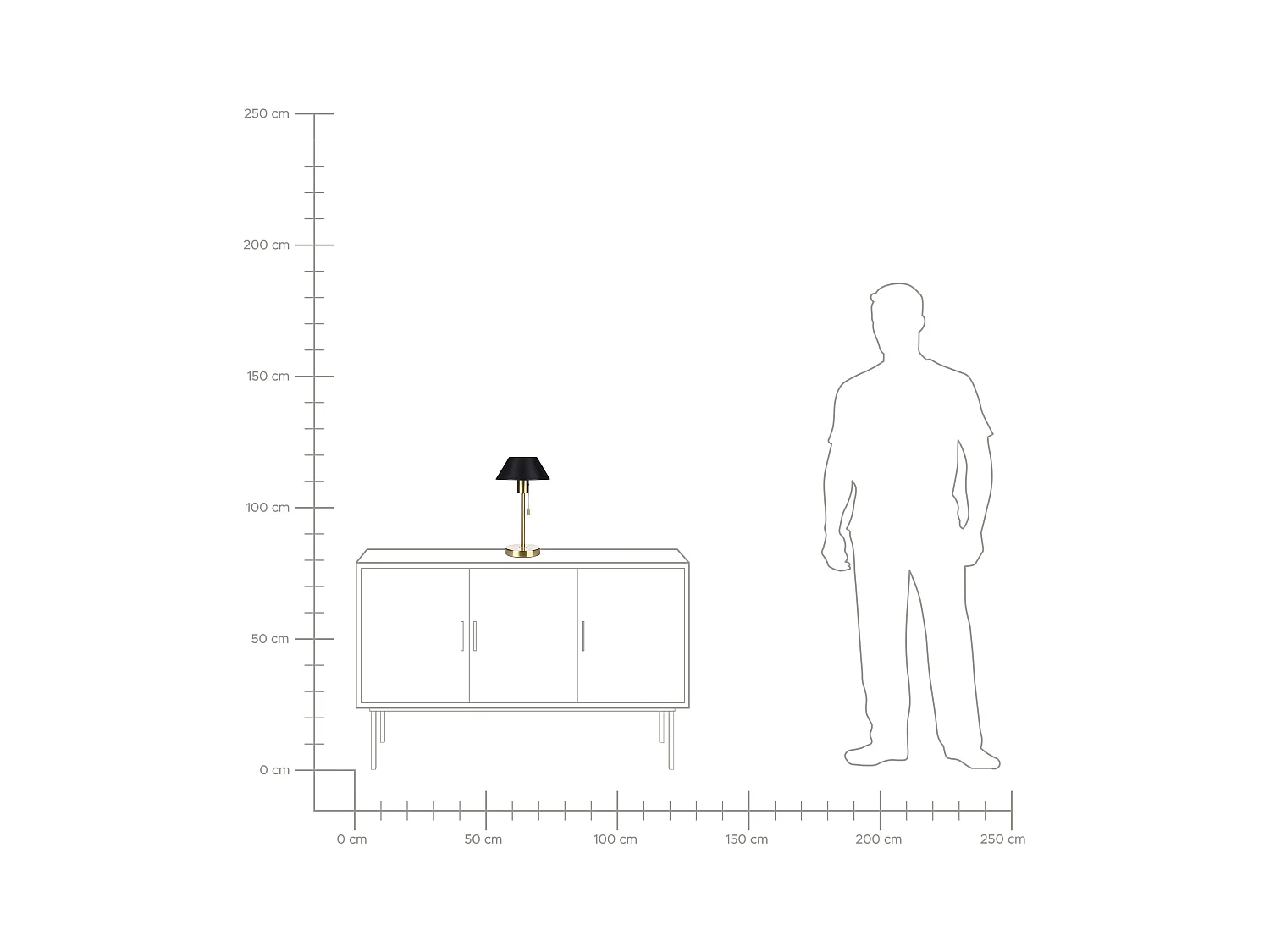 Lampe à poser CAPARO Métal Noir/doré