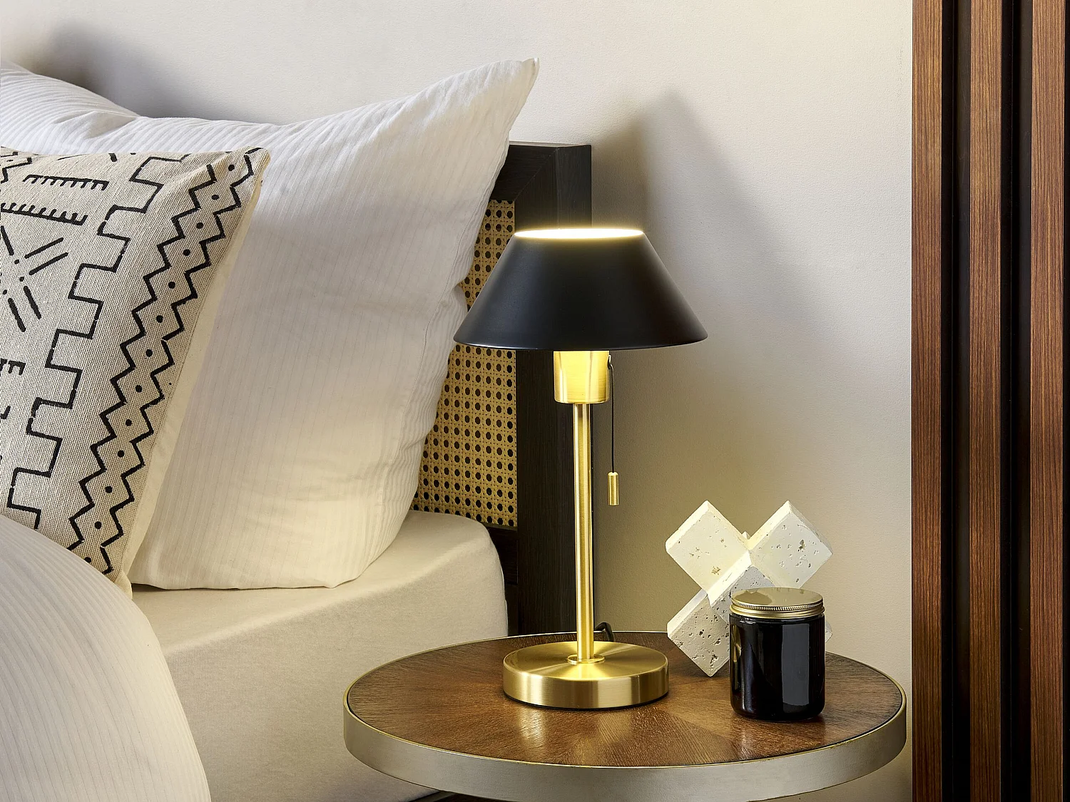 Tafellamp CAPARO Metaal Zwart/goud