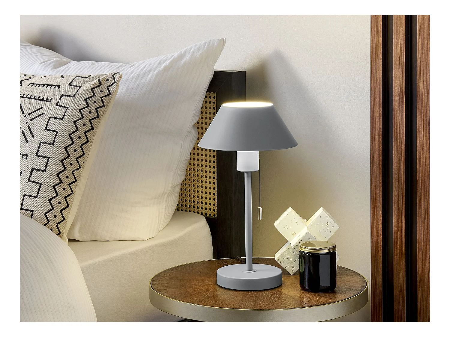 Tafellamp CAPARO Metaal Lichtgrijs