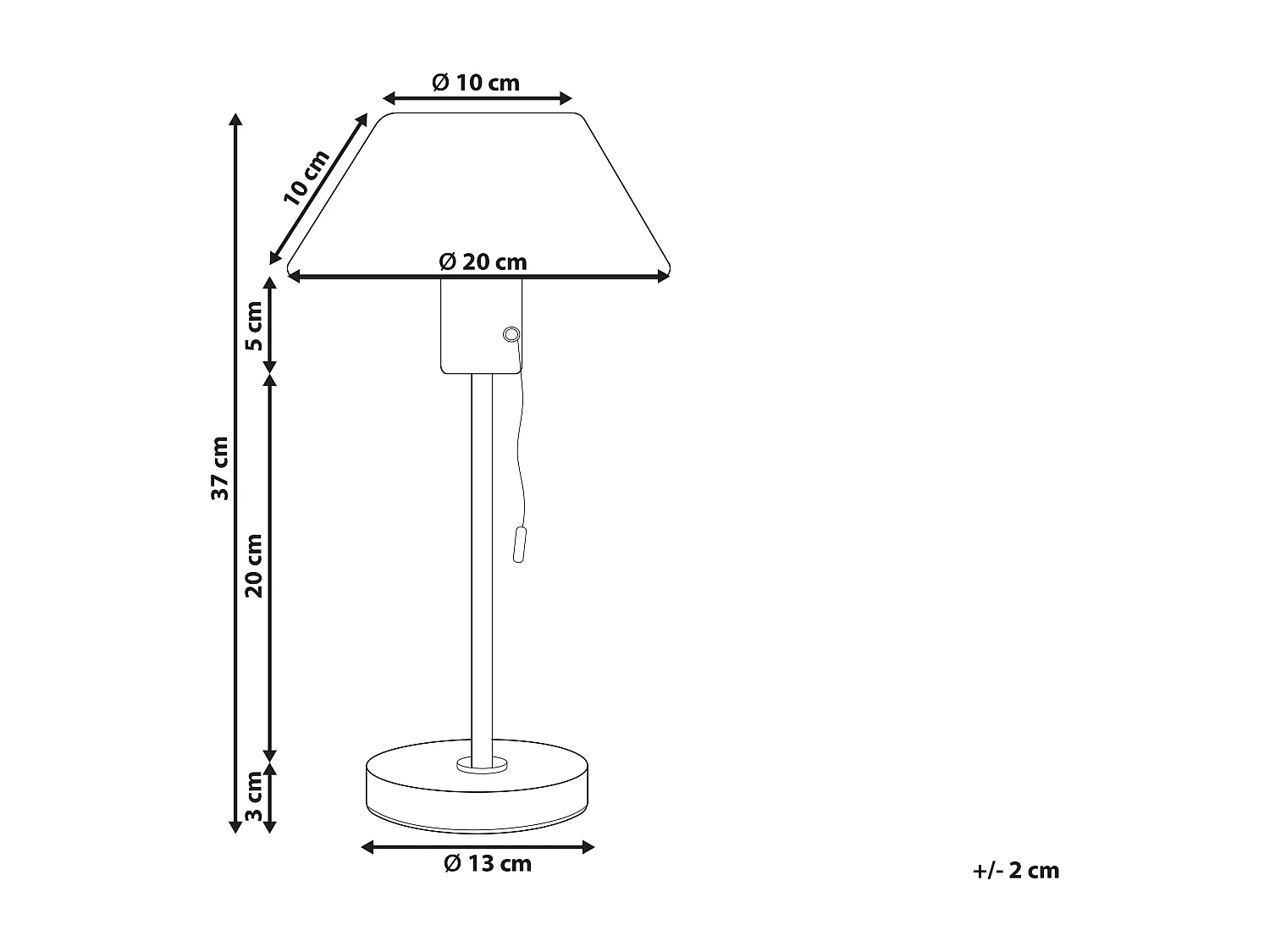 Lampe à poser CAPARO Métal Gris clair