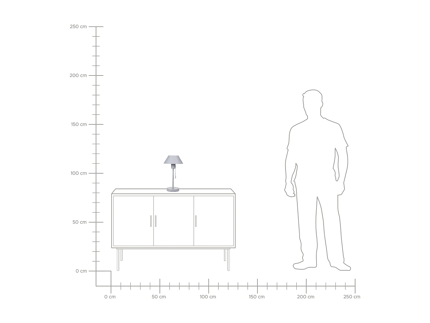 Lampe à poser CAPARO Métal Gris clair