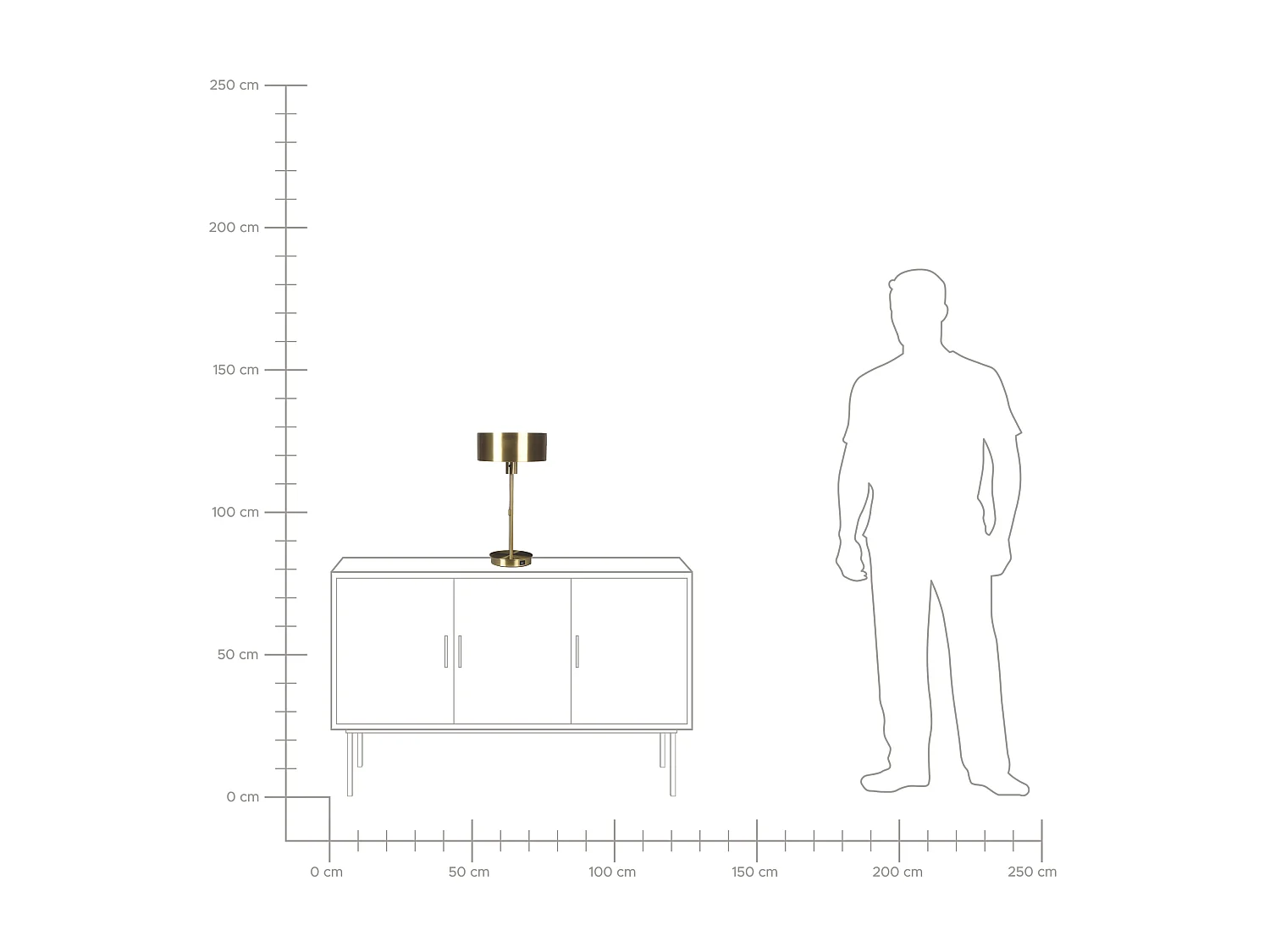Lampada da tavolo ARIPO con porta USB Metallo Oro