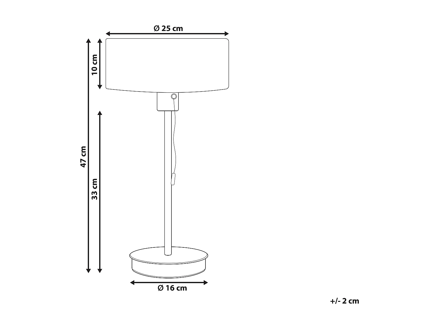 Candeeiro de mesa ARIPO com entrada USB Metal Preto
