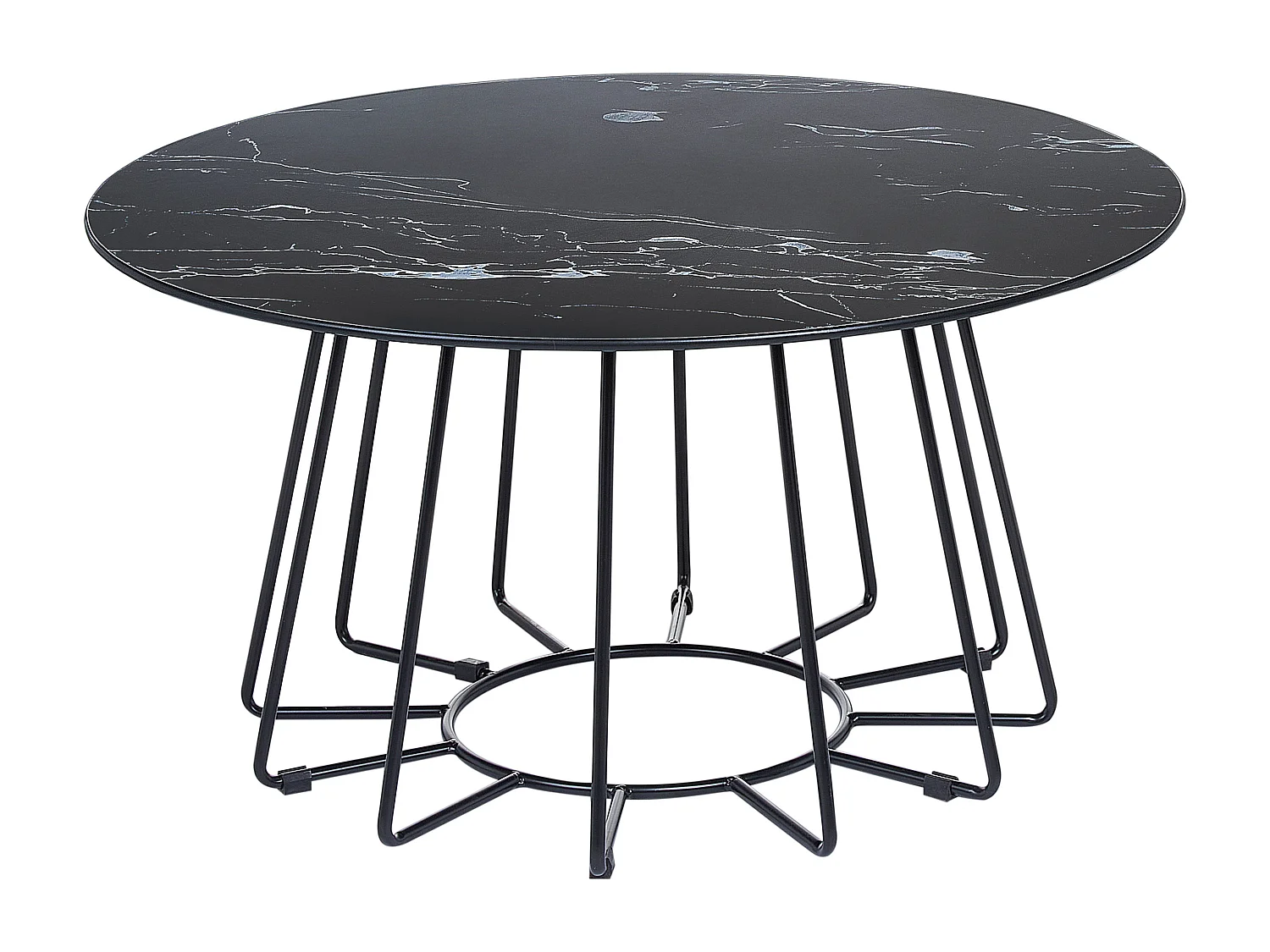 Salontafel BERNIE Veiligheidsglas Zwart marmer