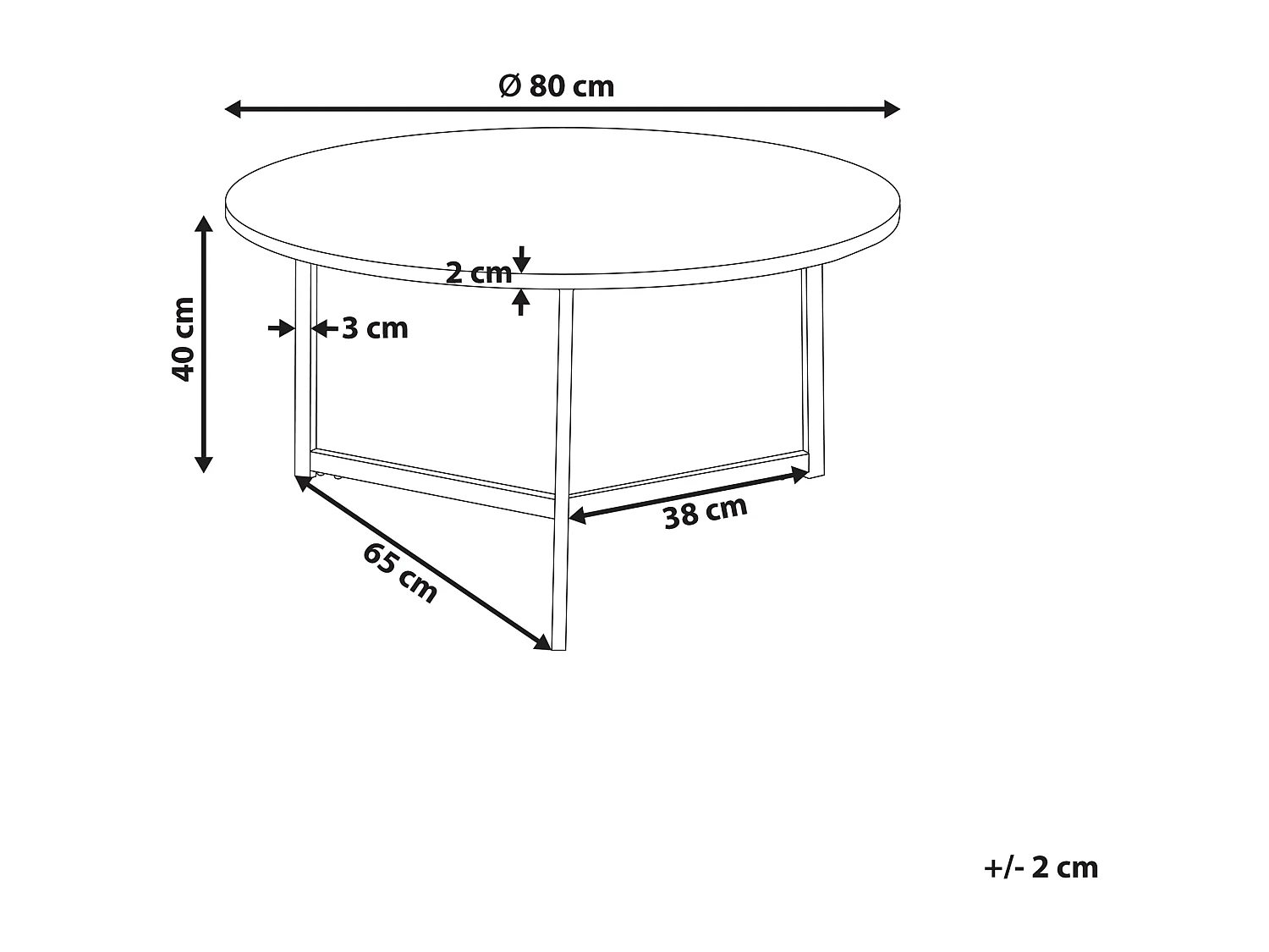 Salontafel TIPPO Donkere houtkleur