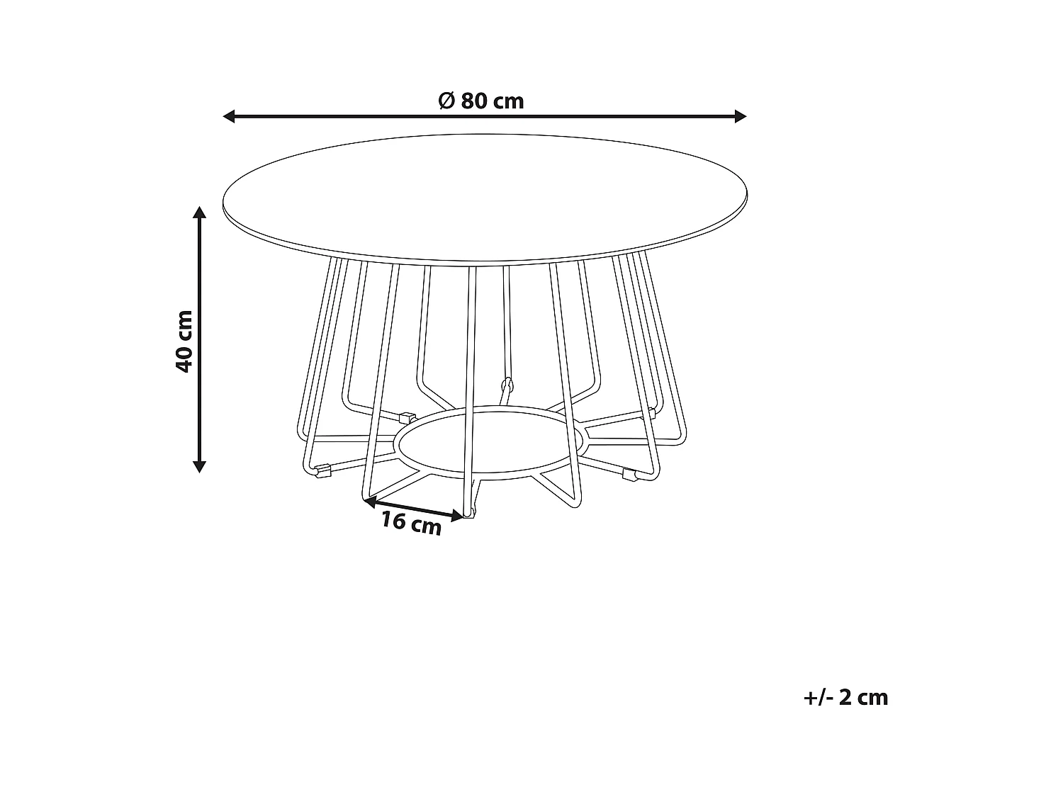 Mesa de centro BERNIE Vidrio templado Mármol blanco