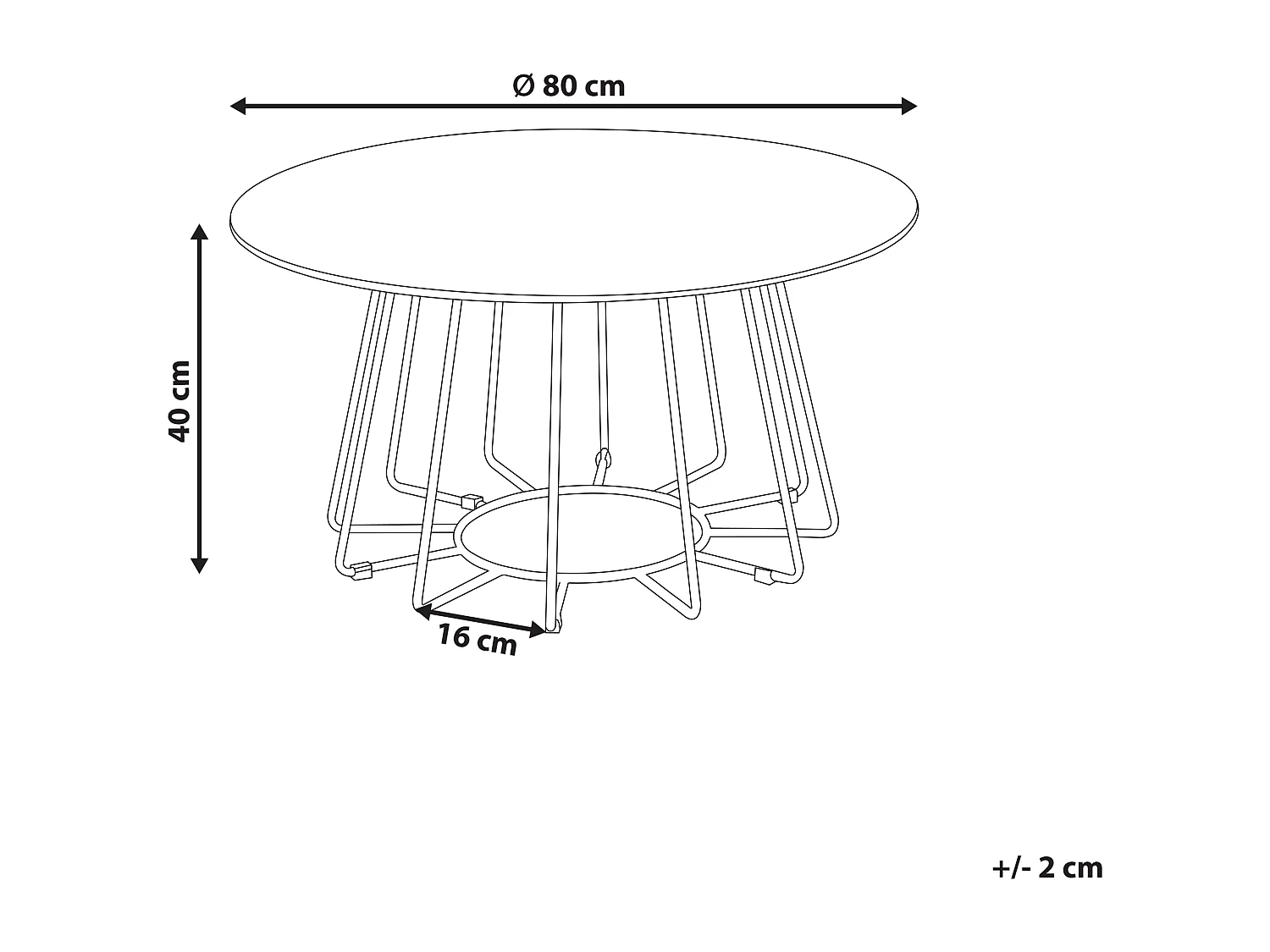 Salontafel BERNIE Veiligheidsglas Wit marmer