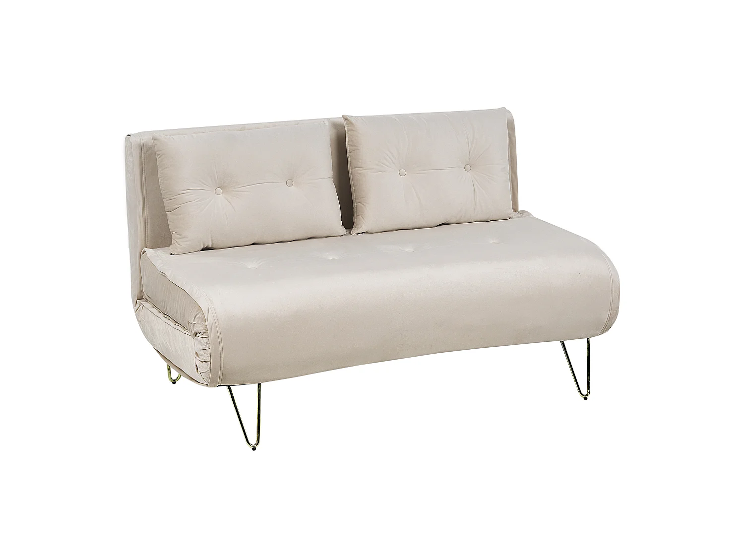 Conjunto de sala de estar VESTFOLD Terciopelo Beige 3 plazas