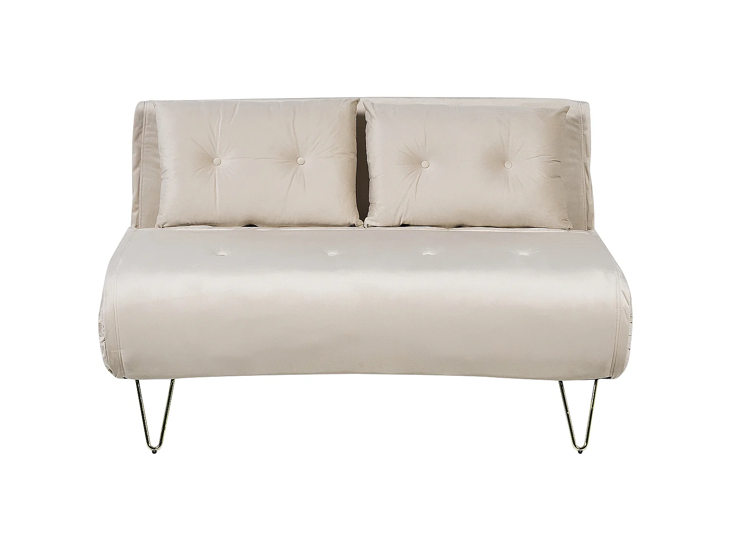 Conjunto de sala de estar VESTFOLD Veludo Creme 3 lugares