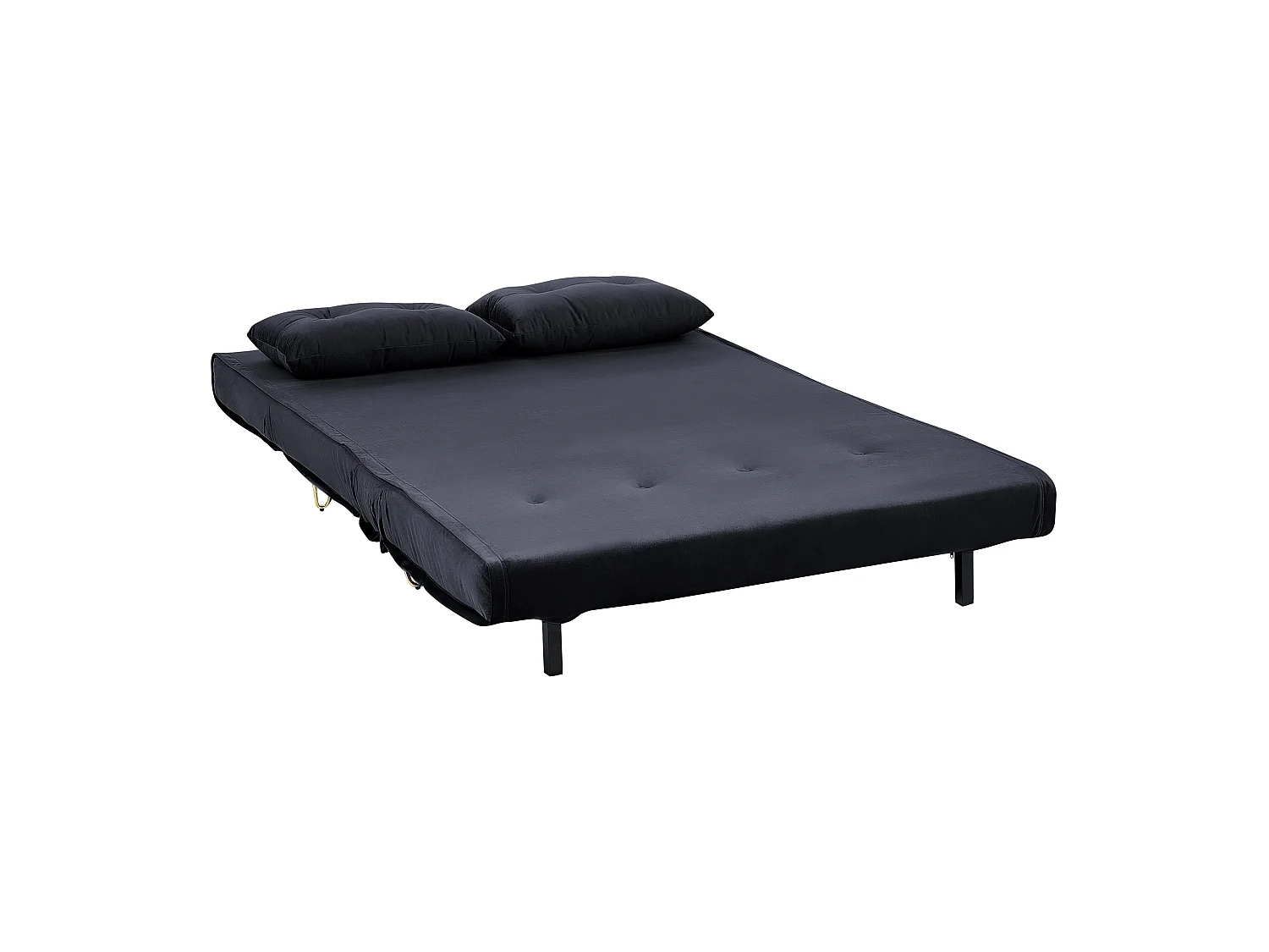 Conjunto de sala de estar VESTFOLD Veludo Preto 3 lugares