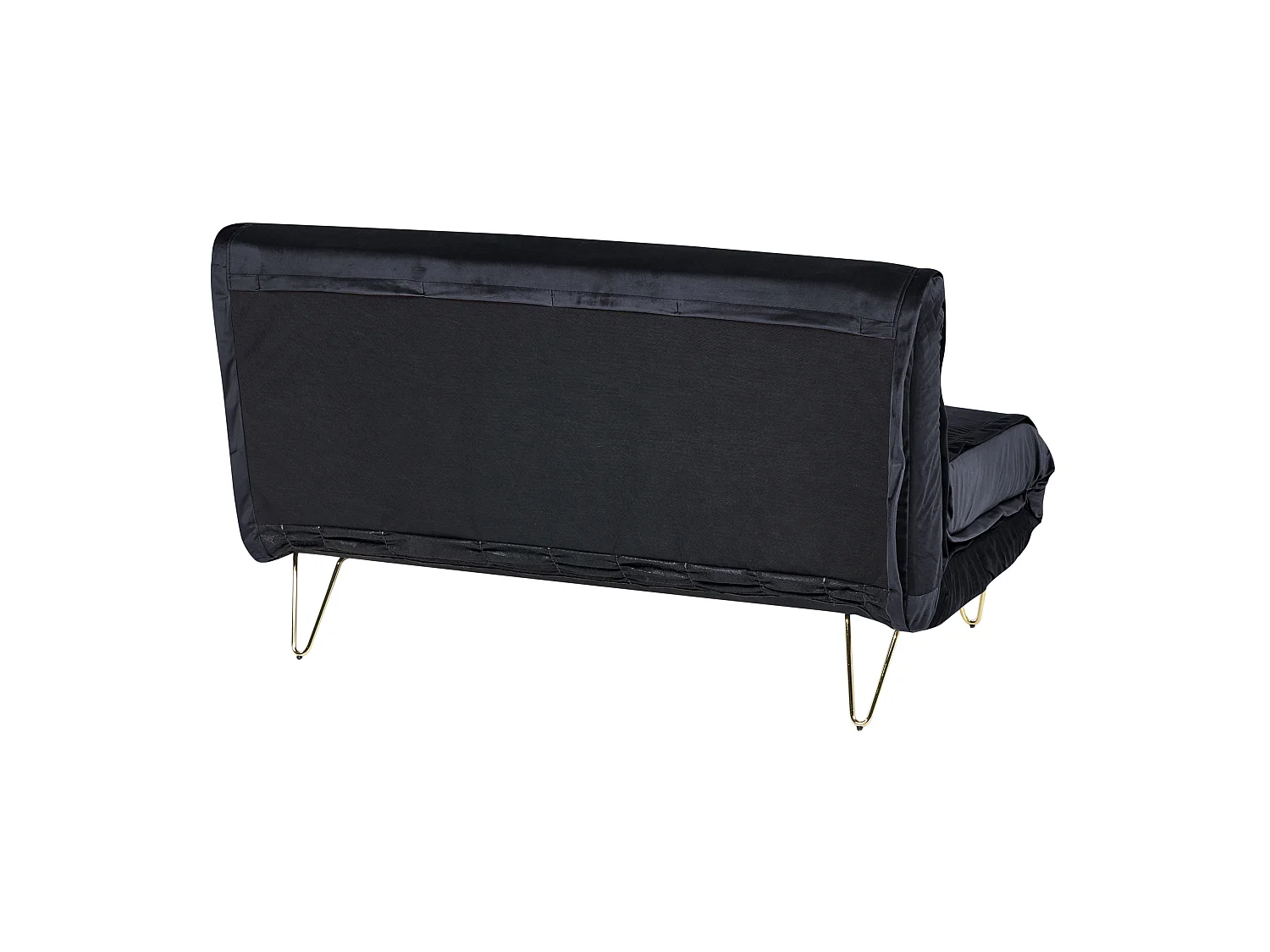 Conjunto de sala de estar VESTFOLD Veludo Preto 3 lugares