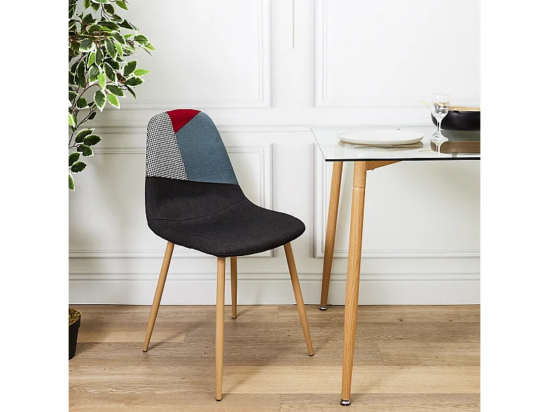 Lot De 2 Chaises First Patchwork Multicolore