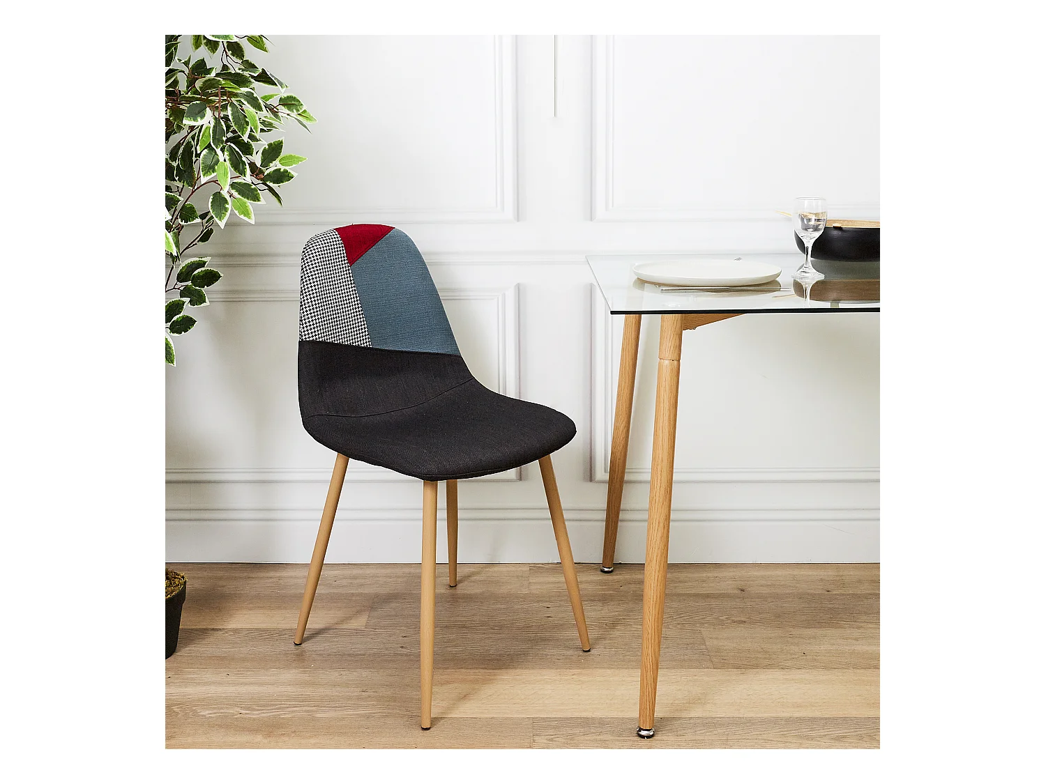 Lot De 2 Chaises First Patchwork Multicolore