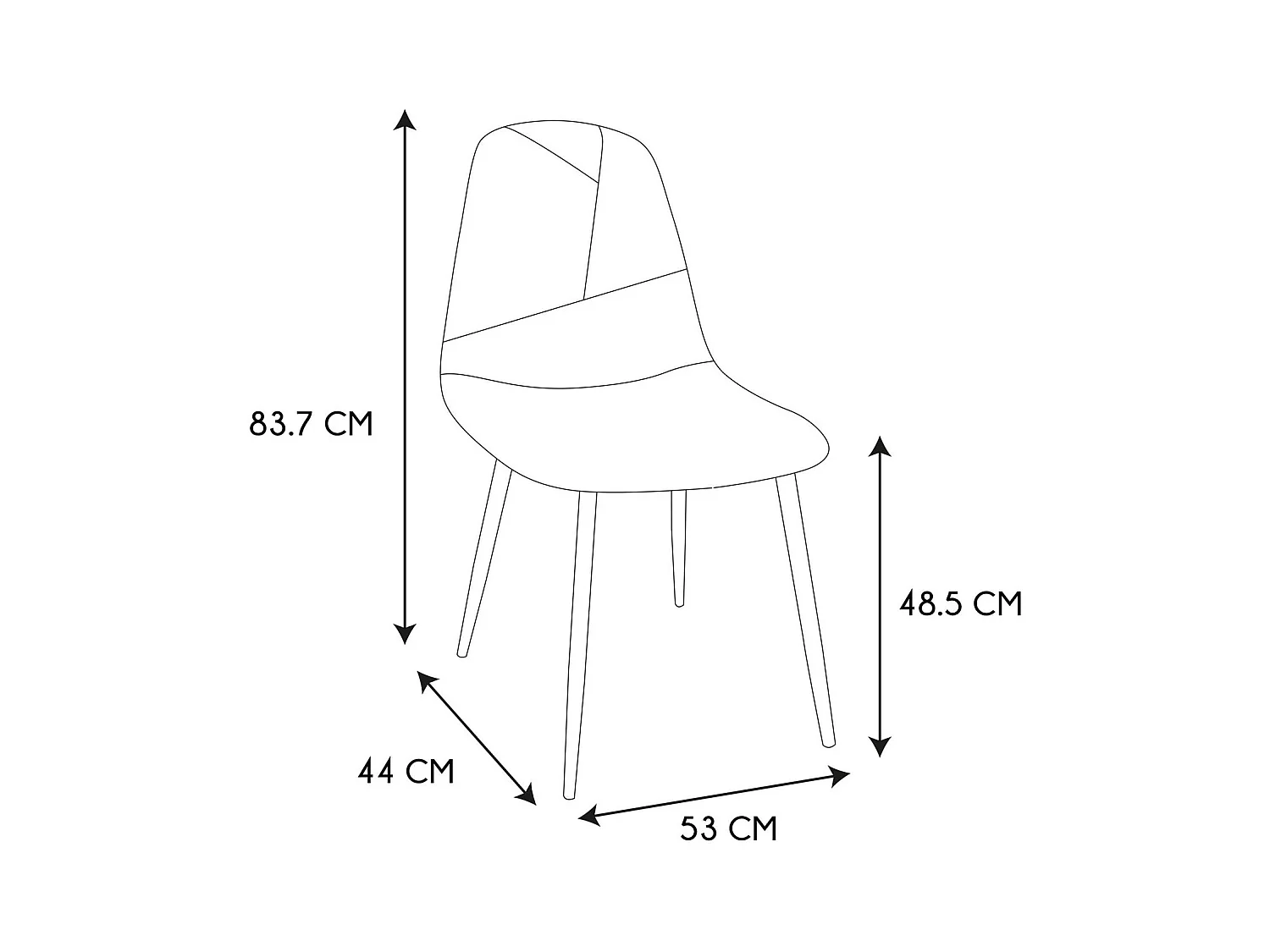 Lot De 2 Chaises First Patchwork Multicolore